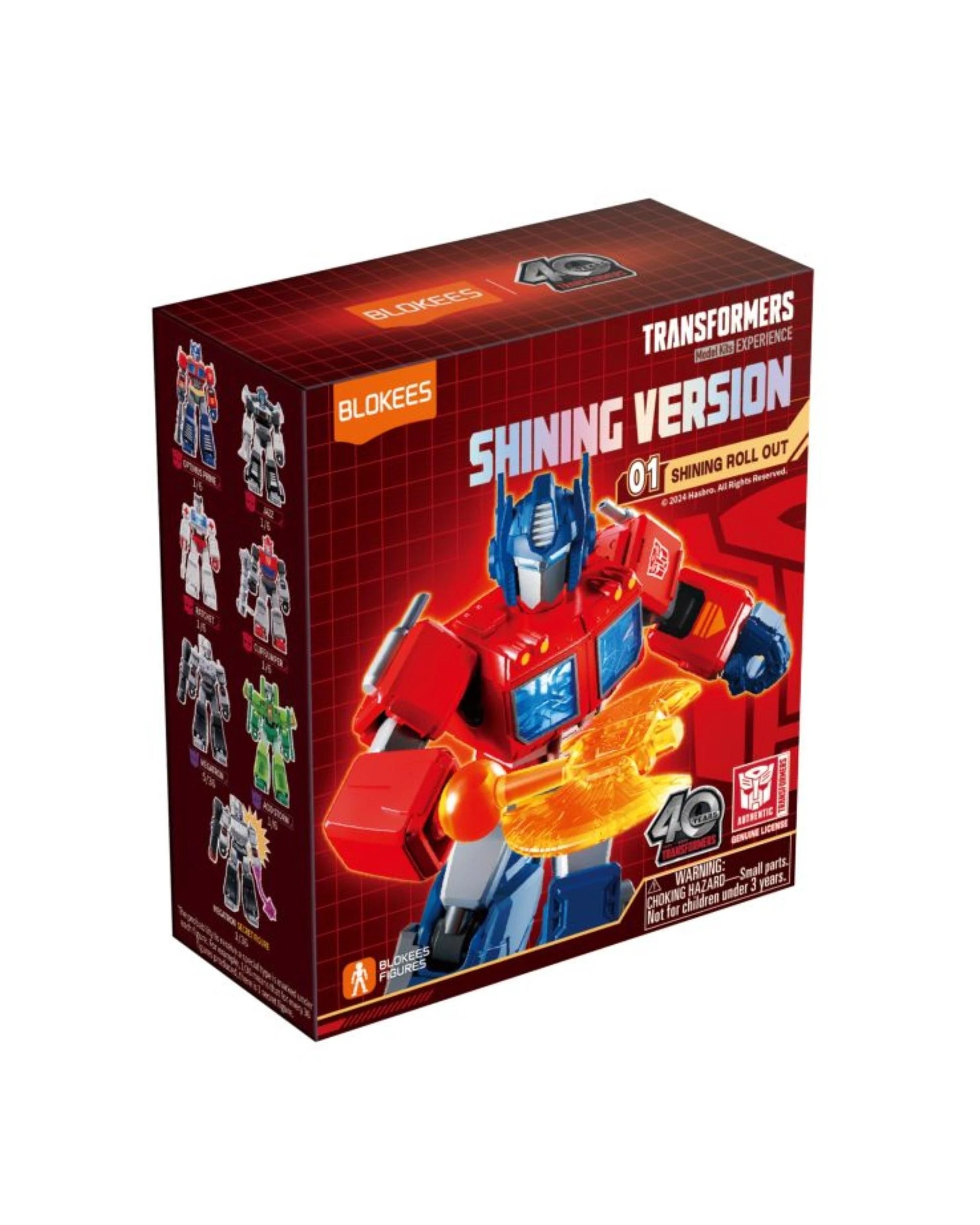 1 Blokees Transformers Shining Version 01 Shining Attack Model Kit Blind Box, 1 of 3
