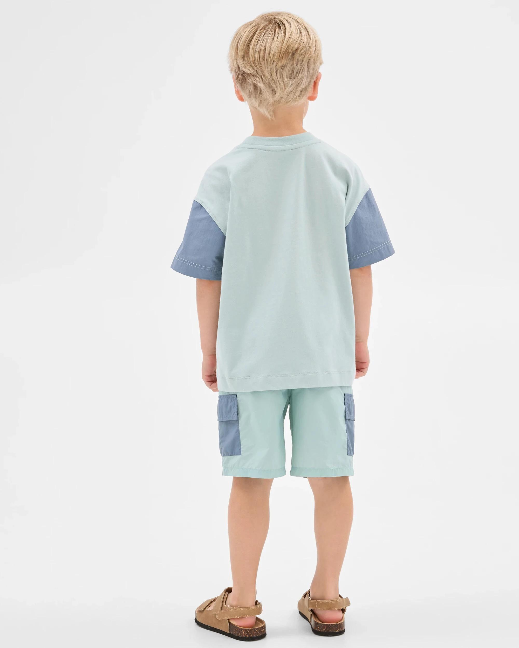 4 Target Australian Cotton and Nylon Blend Oversized T-shirt LIGHT BLUE, 4 of 7