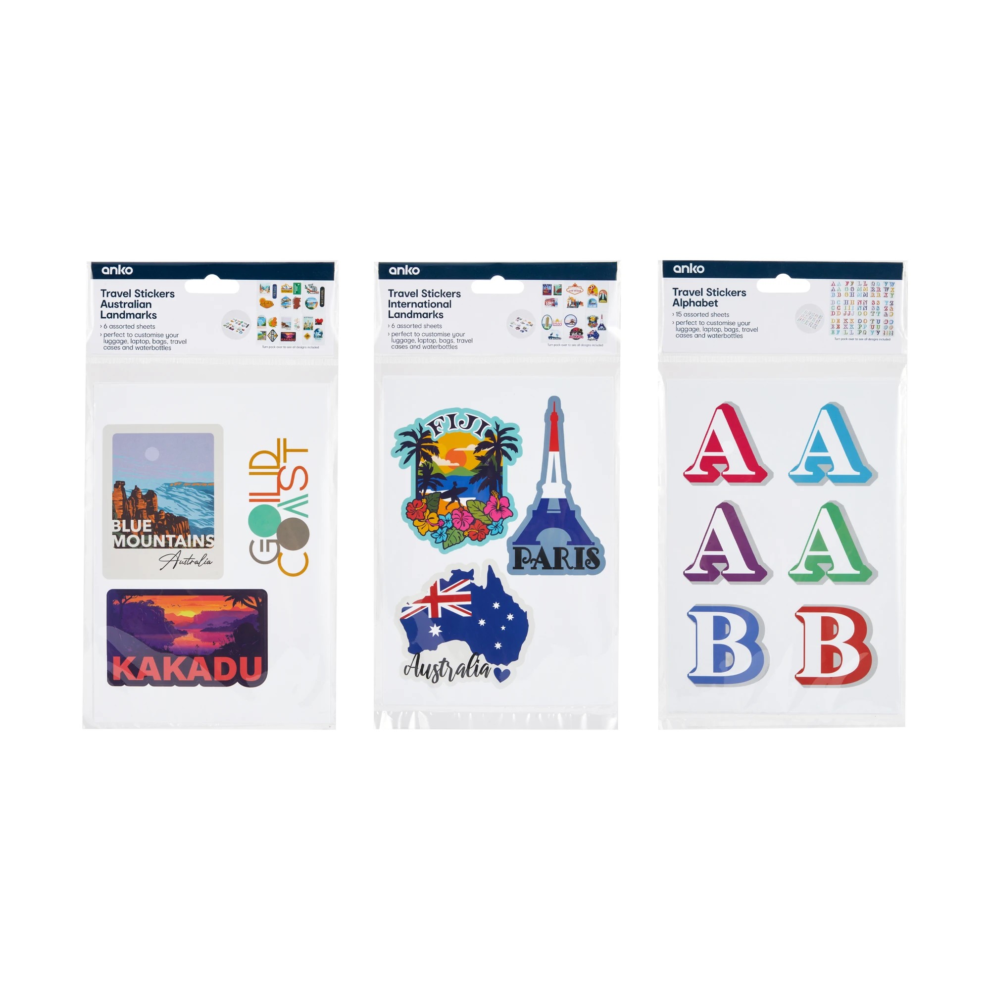 9 Travel Stickers - Assorted, 9 of 10