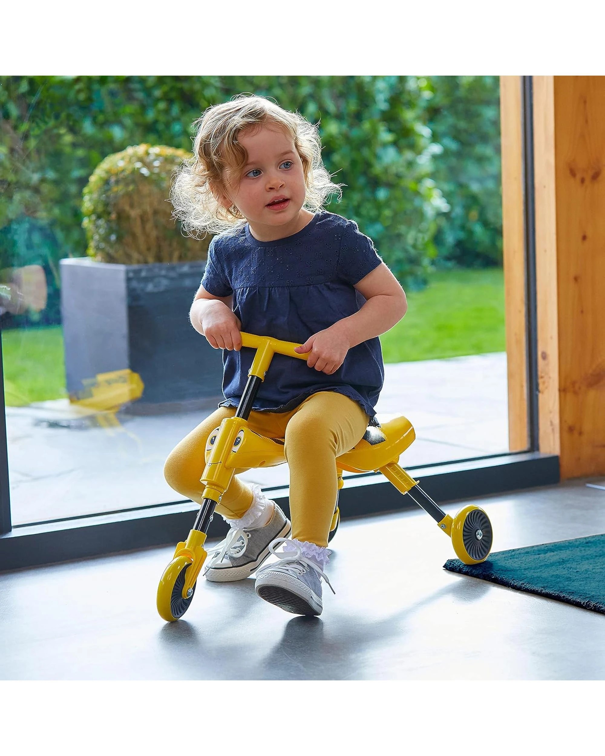 5 Scuttlebug Bumble Yellow/Black Push Tricycle, 5 of 6