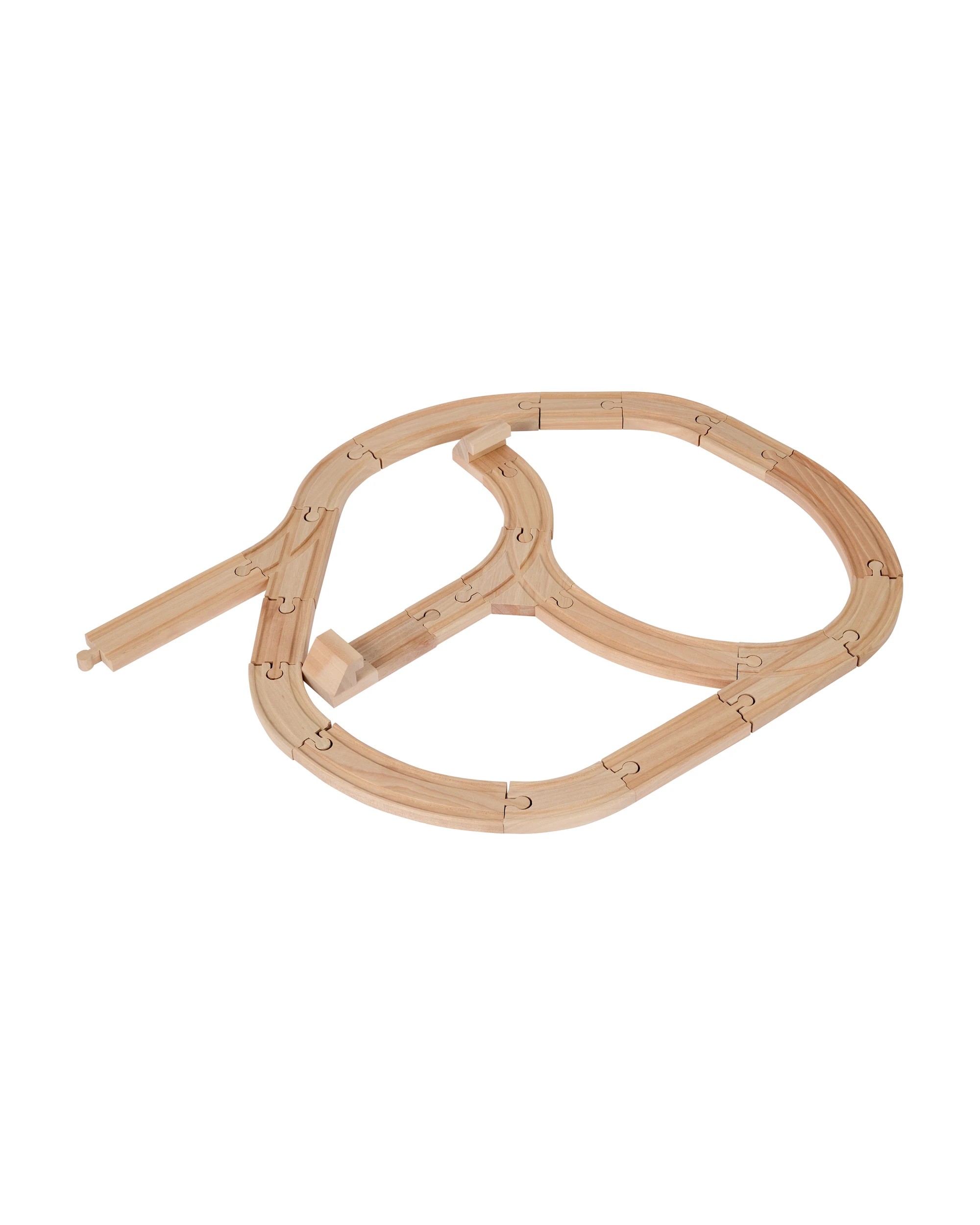 3 25 Piece Wooden Train Track Set, 3 of 8