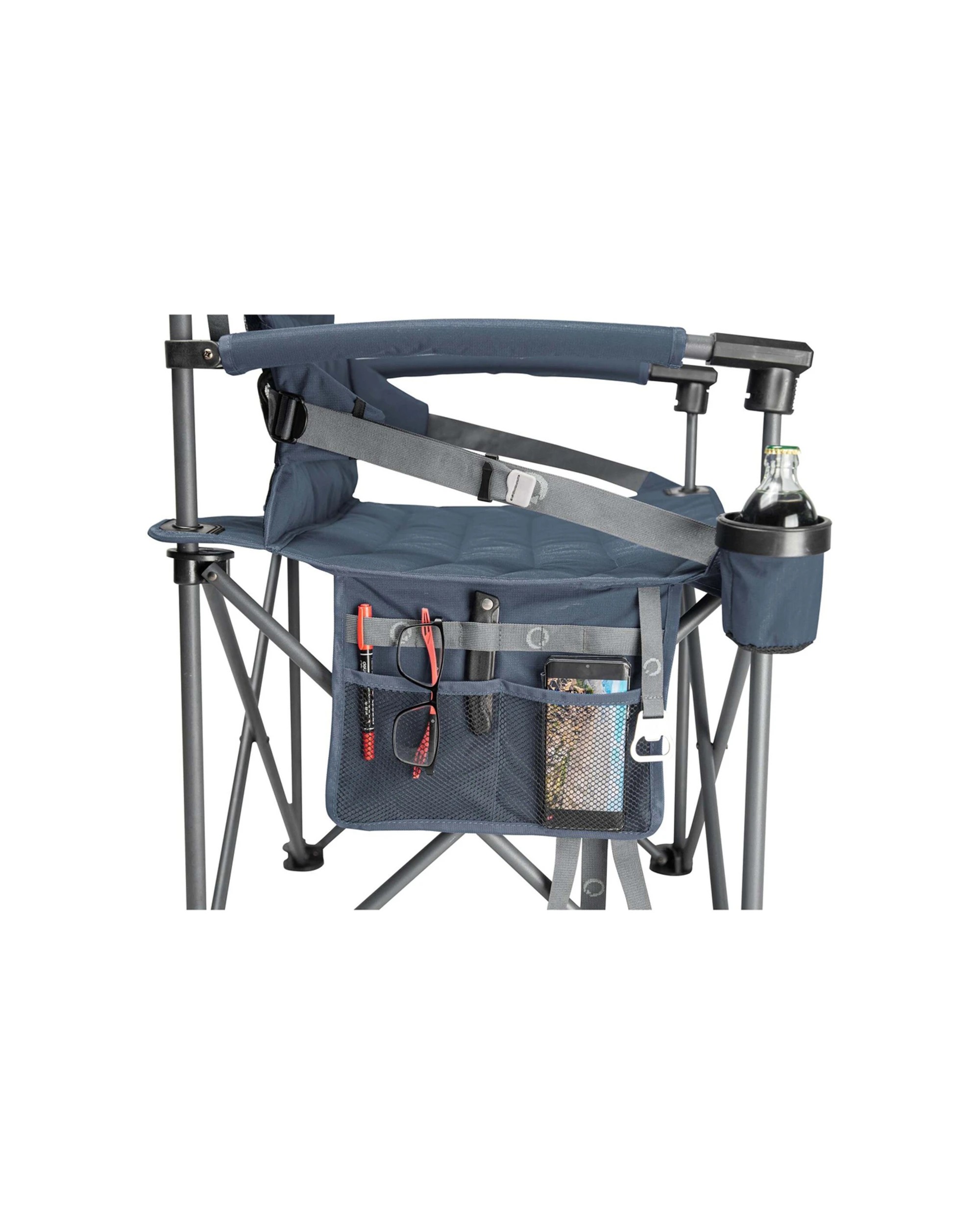 2 Quest Outdoors Castaway Hard Arm Camp Chair Adjustable Lumbar Support Compact - Blue, 2 of 7