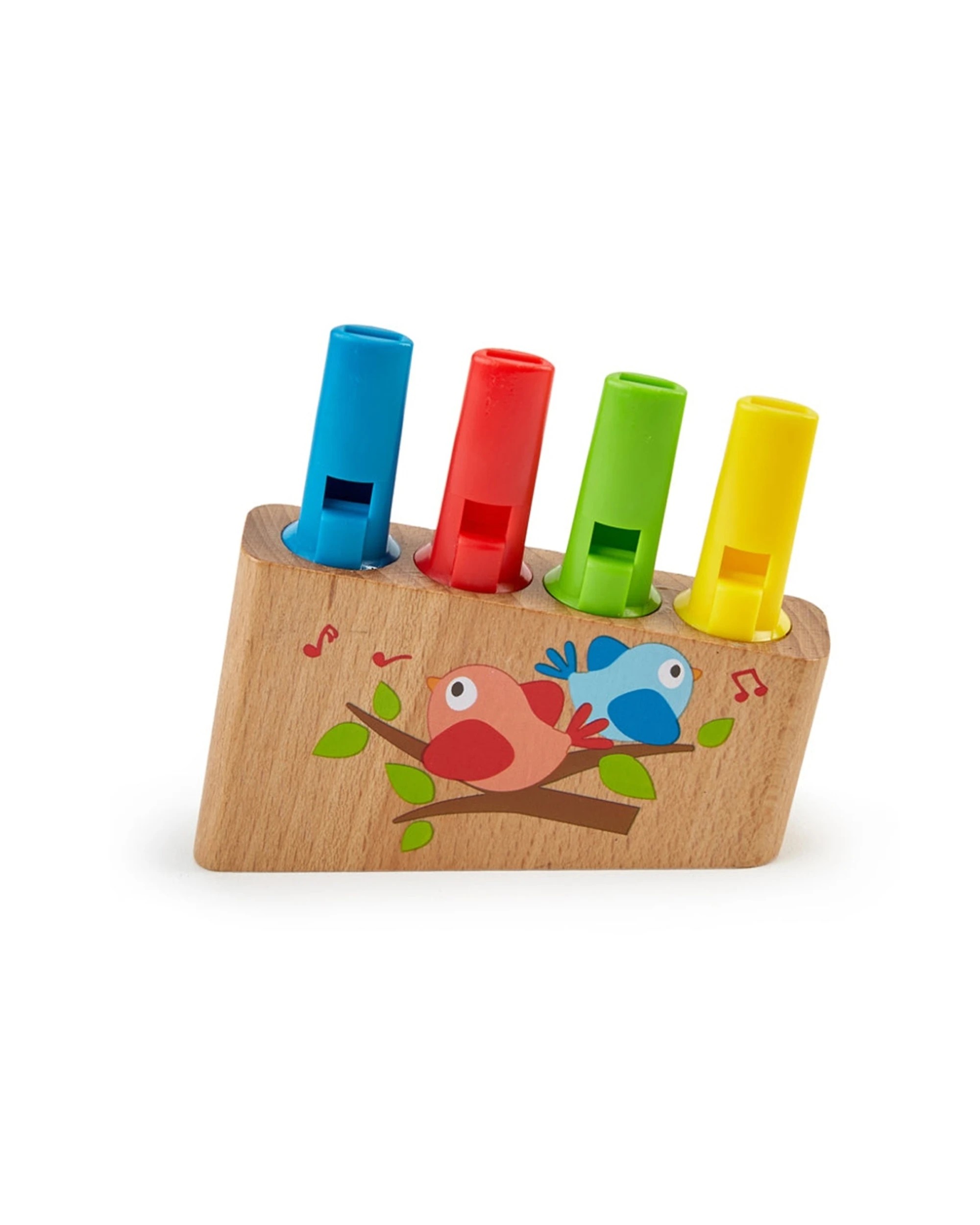 1 Hape Rainbow Pan Pipe 4-Tube Musical Toy Kids 10x2.5x10cm - Multi, 1 of 3