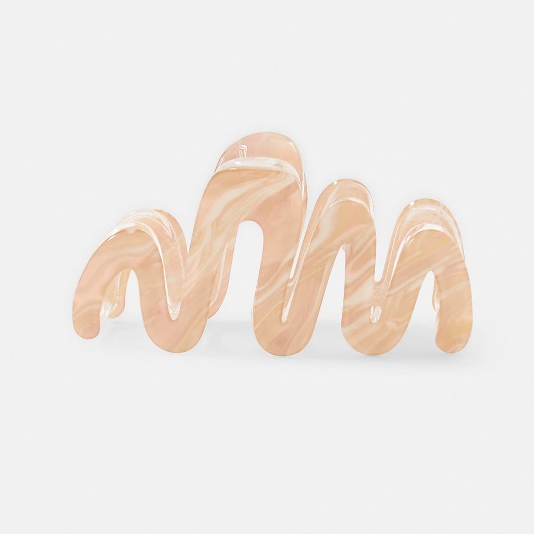 1 Beige Squiggle Claw Hair Clip, 1 of 4