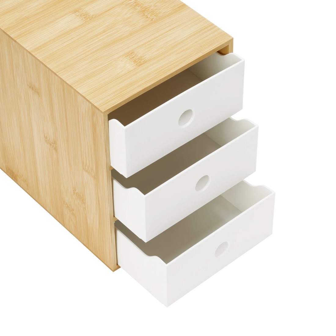 6 Bamboo and Plastic Vertical 3 Drawers, 6 of 7