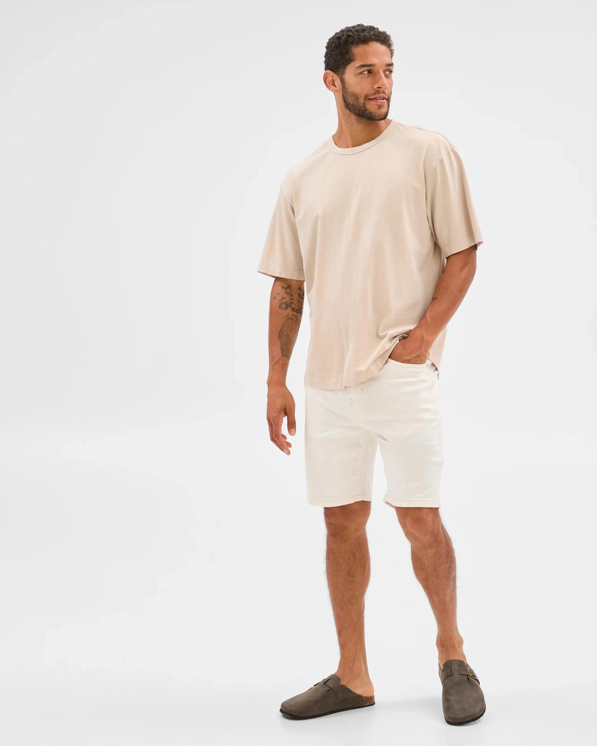 1 Target Man Australian Cotton T-Shirt LIGHT STONE, 1 of 6