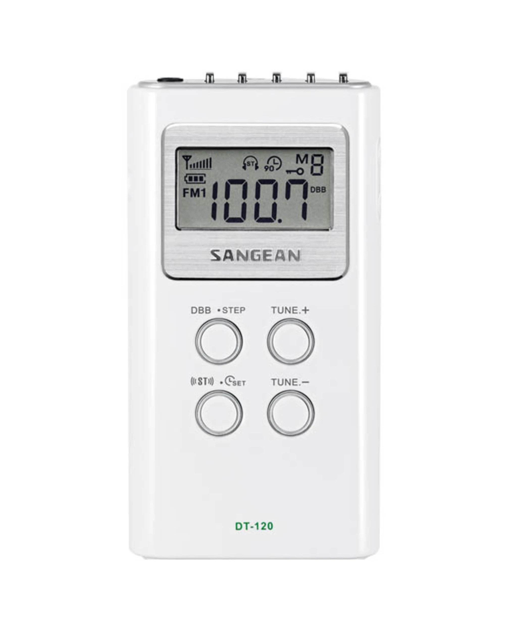 1 Sangean DT-120 Pocket Analogue Radio - White, 1 of 1