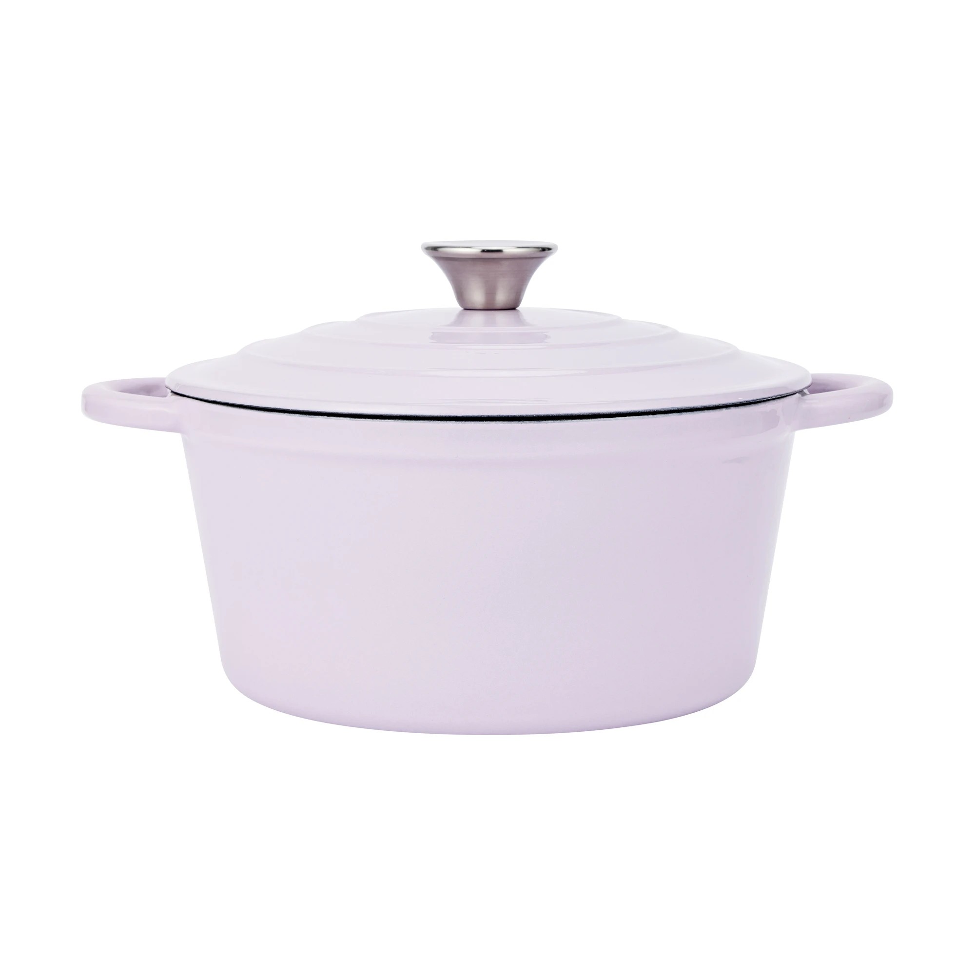 1 4L Lilac Cast Iron Casserole, 1 of 6