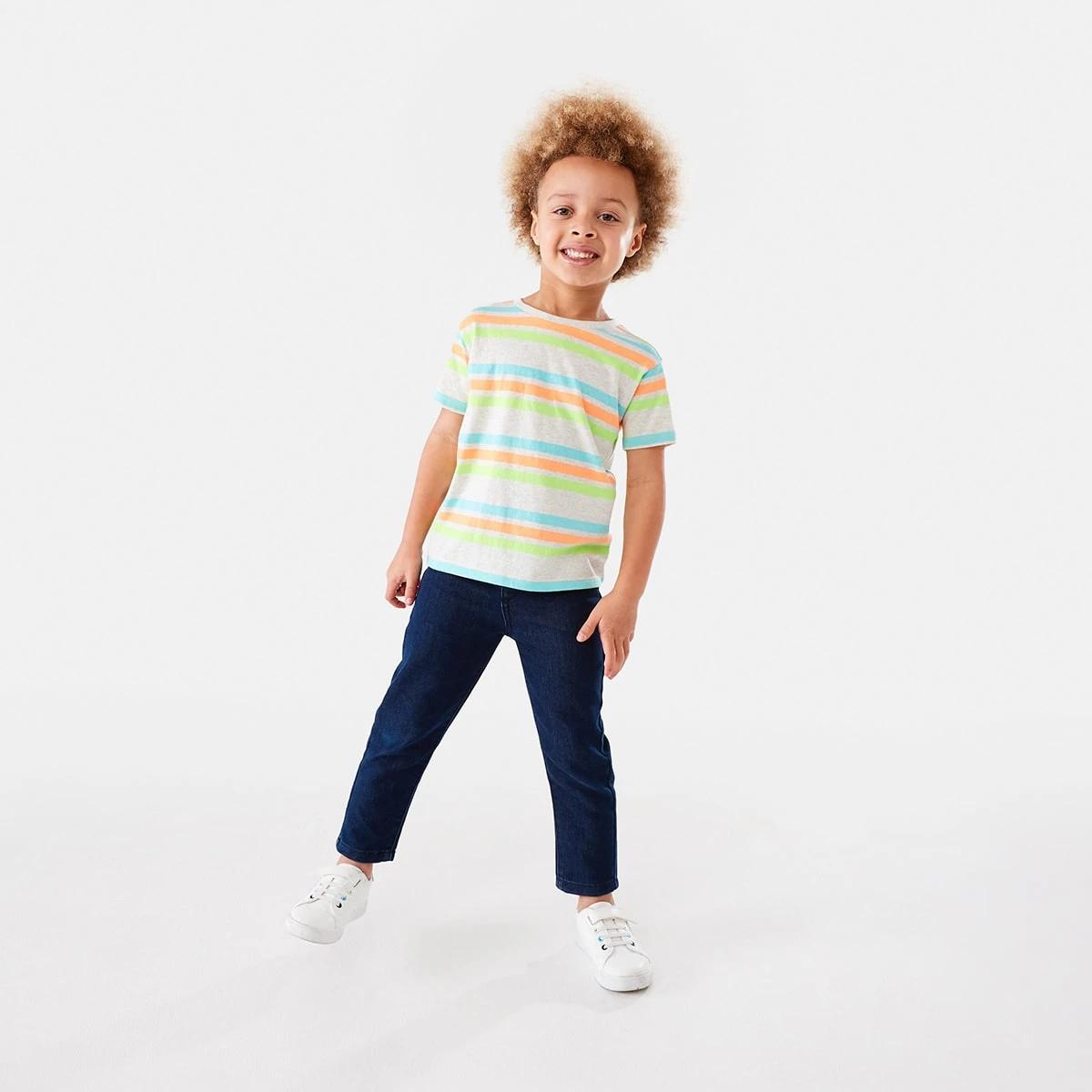 6 Stripe T-shirt Orng Multi, 6 of 9