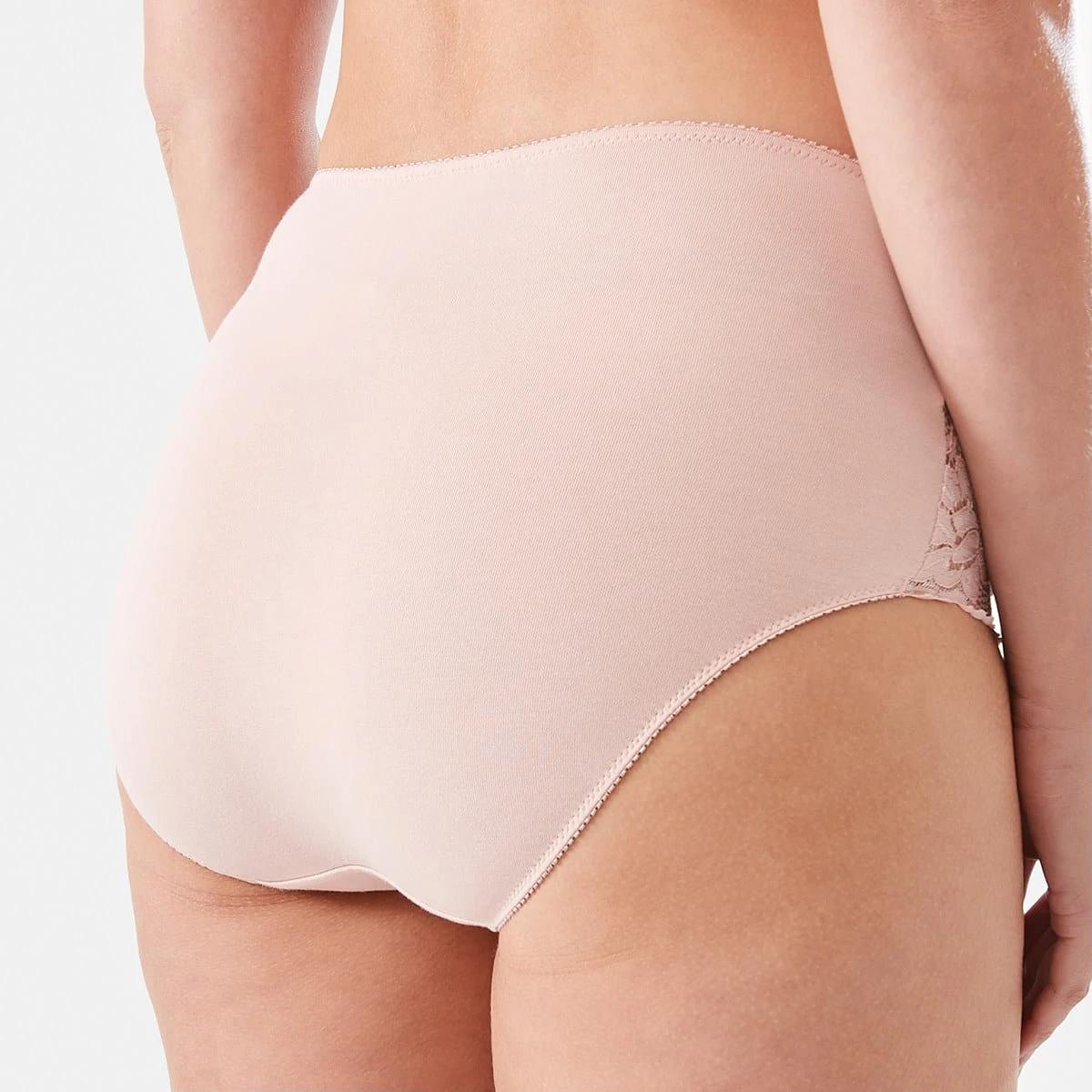 7 3 Pack Lace Front Full Briefs BLACK, WHITE, OYSTER PINK, 7 of 9