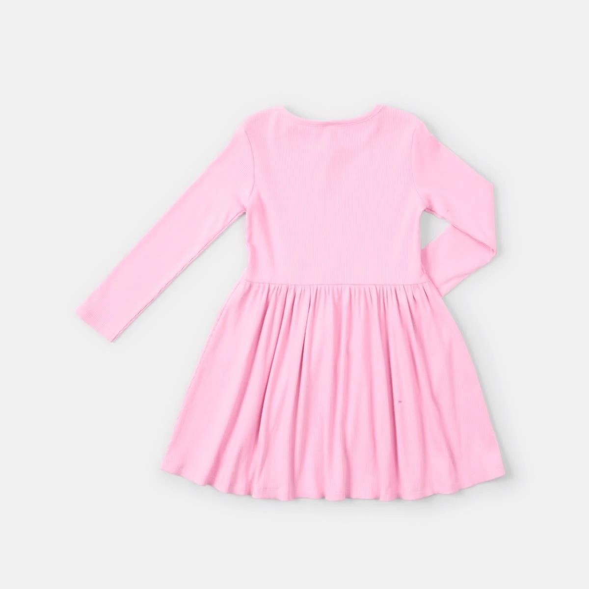 9 Rib Jersey Dress Pris Pink, 9 of 9