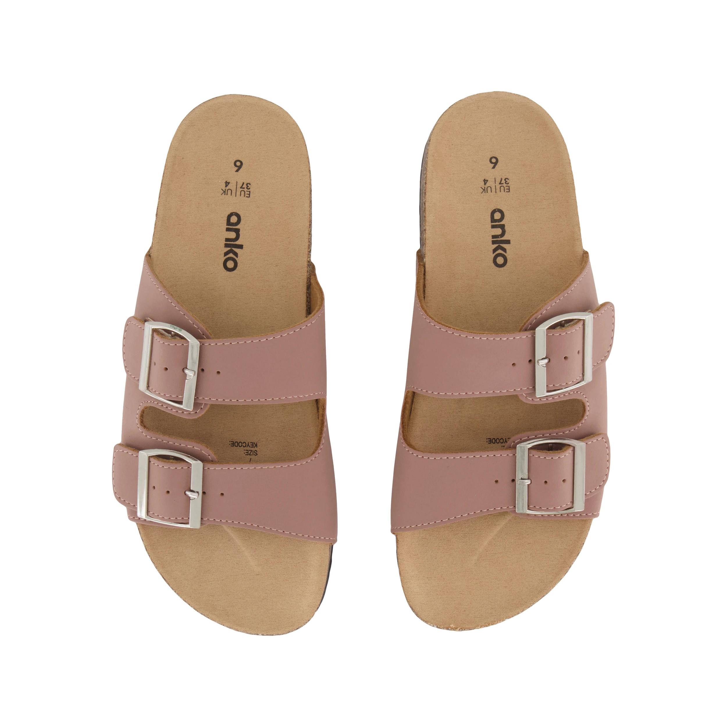 3 Two Band Buckle Footbed Slides DUST PINK, 3 of 3