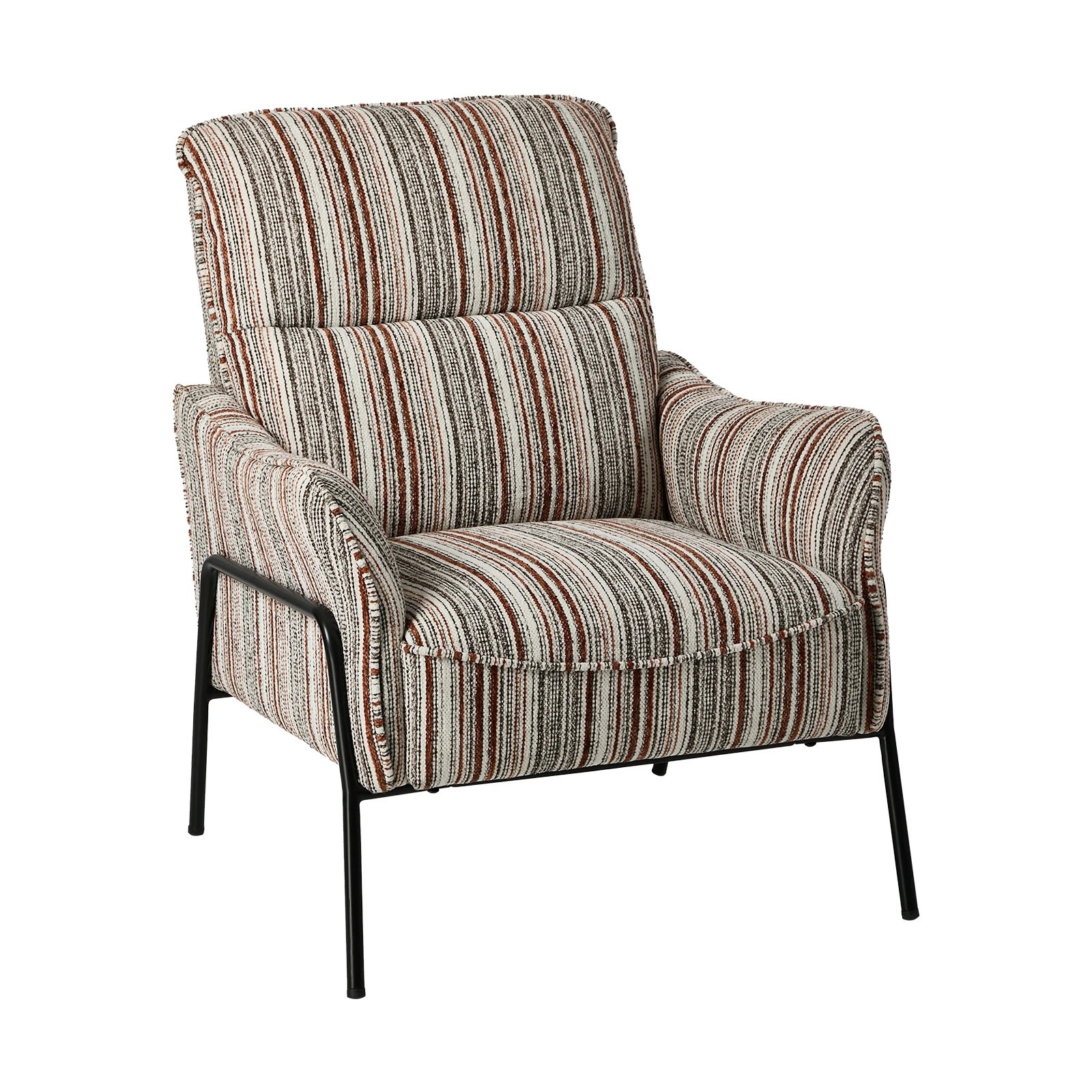 1 Oikiture Armchair Chenille Fabric Lounge Chair Accent Chair - Brown, 1 of 10