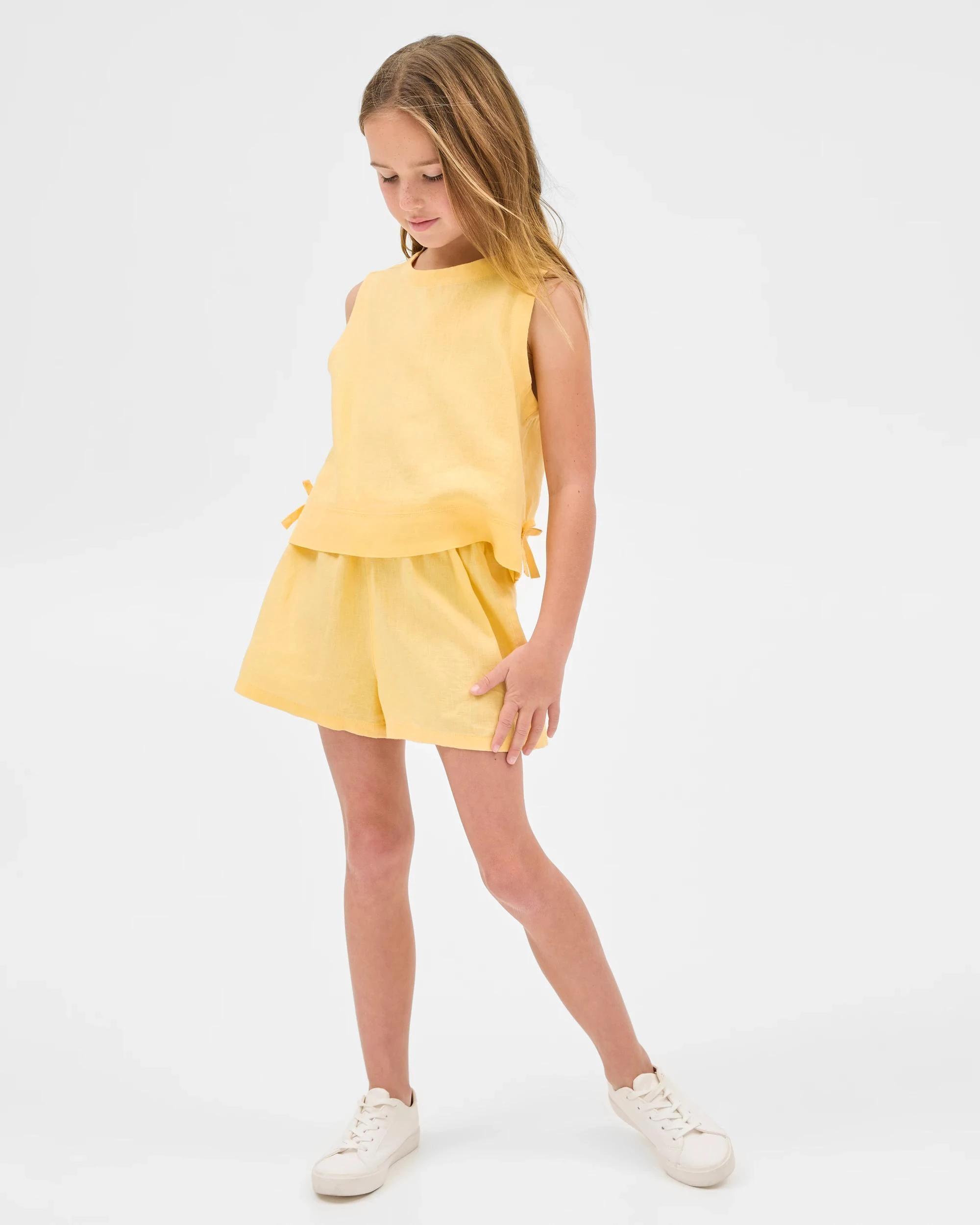 2 Target European Linen Shorts YELLOW, 2 of 6