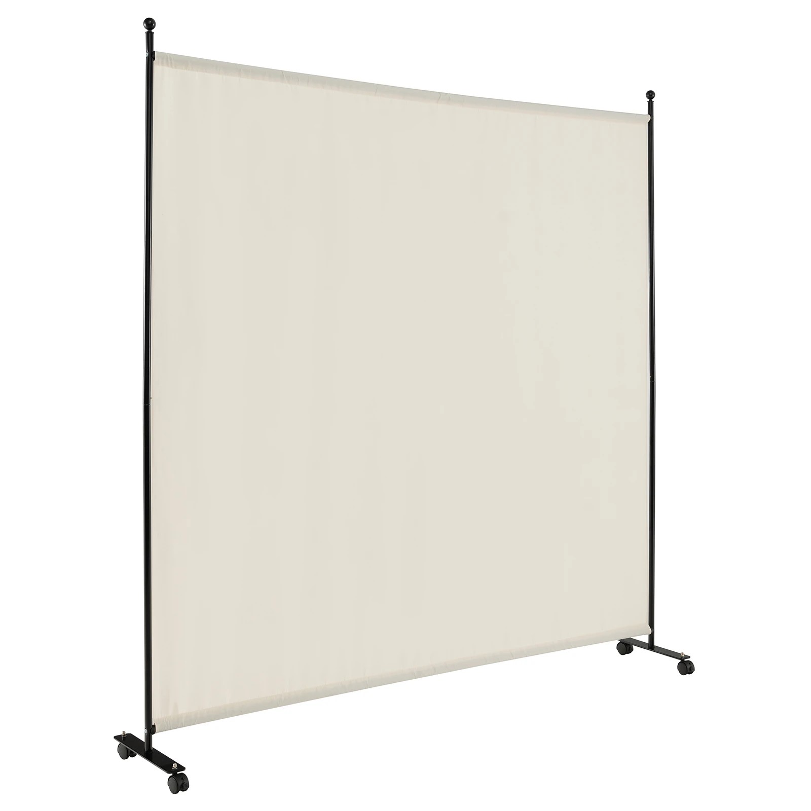 1 Costway Single Panel Mobile Room Divider Privacy Screen Wide Partition Home Office - White, 1 of 3