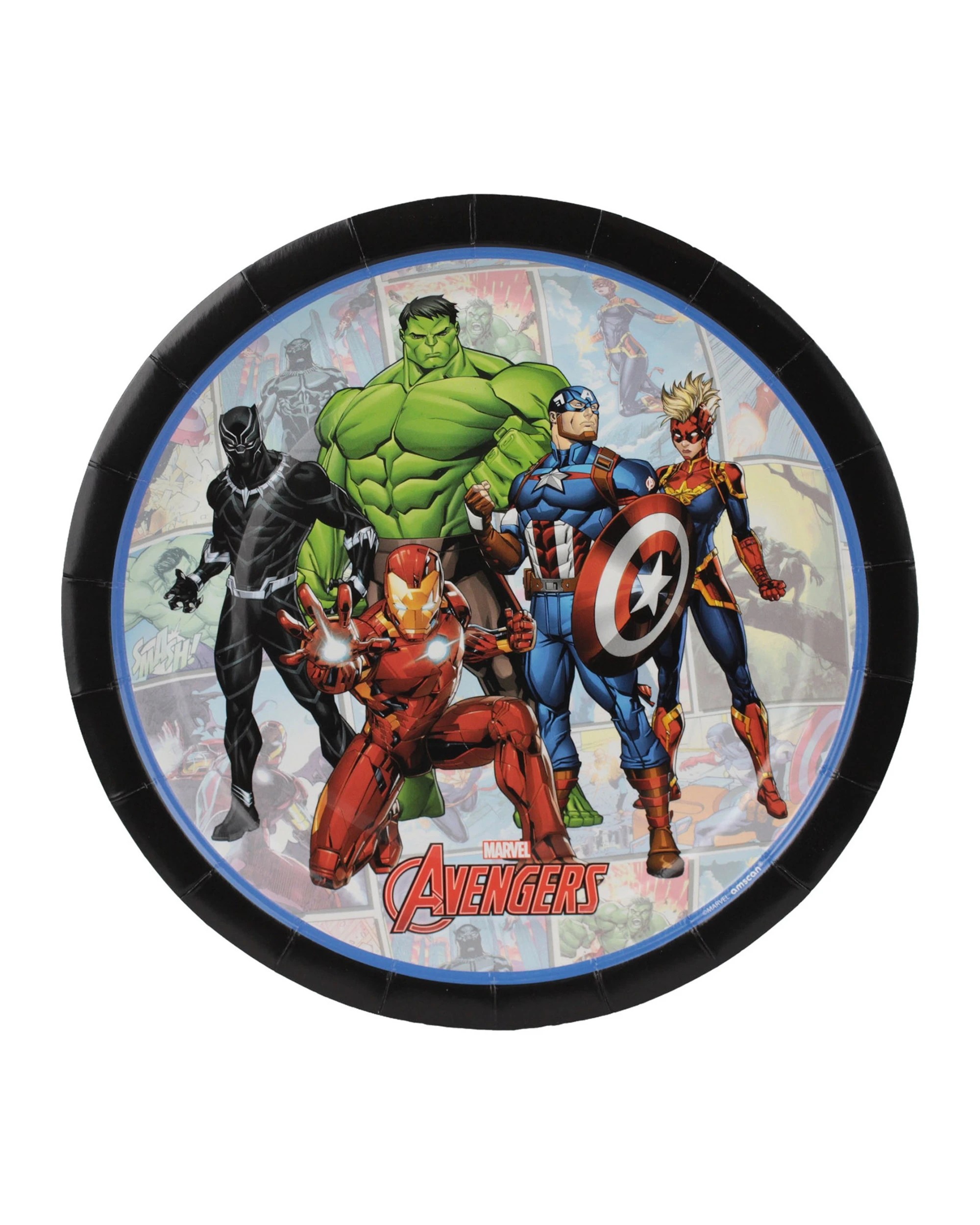 1 Amscan Marvel Avengers Powers Unite Small Paper Plates Pack of 8 - Multi, 1 of 1
