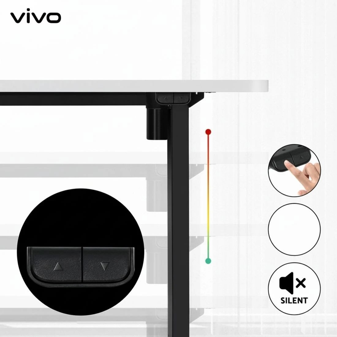 6 Artiss Standing Desk Motorised  120CM - White, 6 of 7