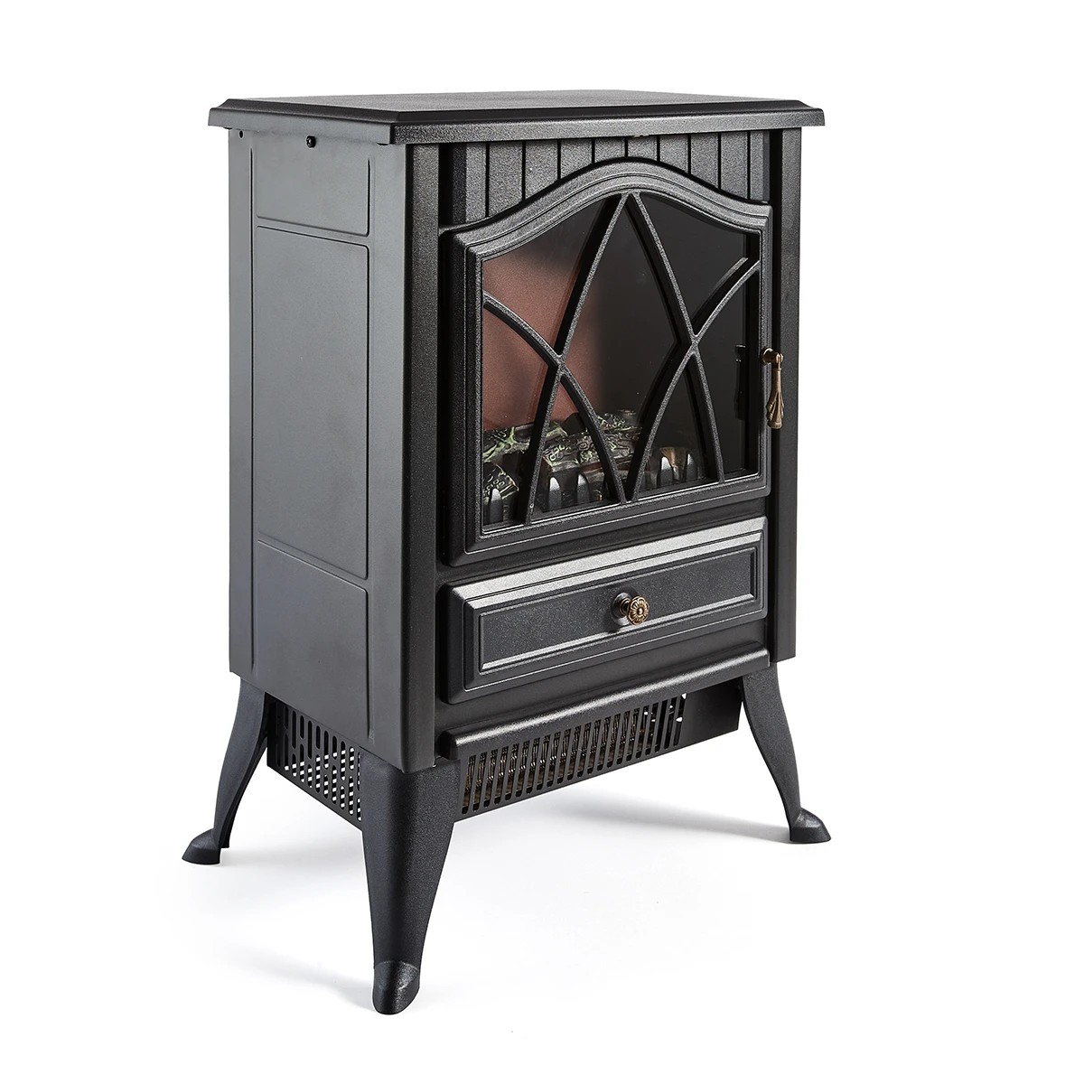 5 Flame Effect Fireplace Heater - Black, 5 of 9