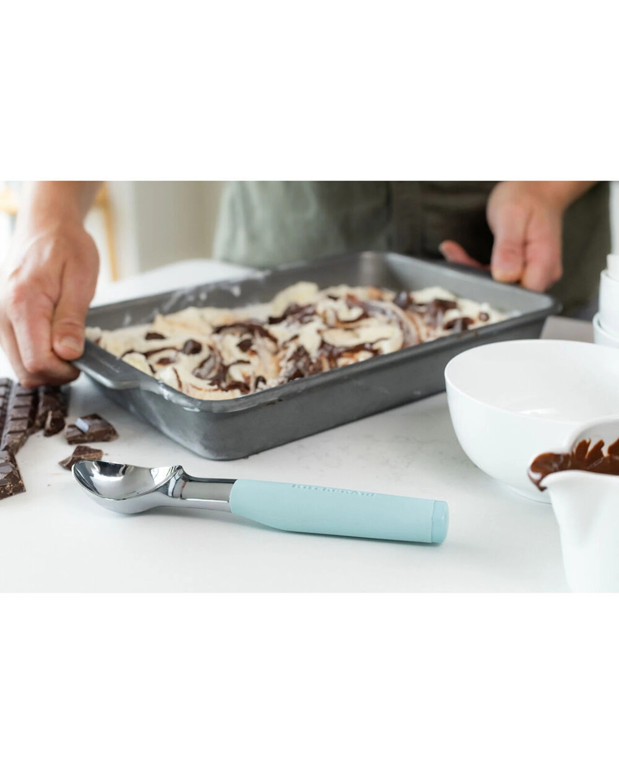 5 KitchenAid 2PK Soft Grip Metal Ice Scoop Ergonomic Handle Dishwasher Safe - Blue, 5 of 6