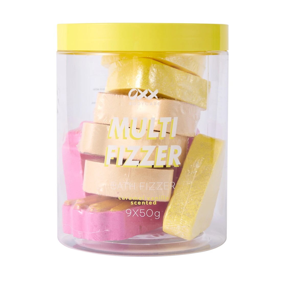 1 OXX Bodycare 9 Piece Multi Bath Fizzers - Caramel Vanilla Scented, 1 of 5