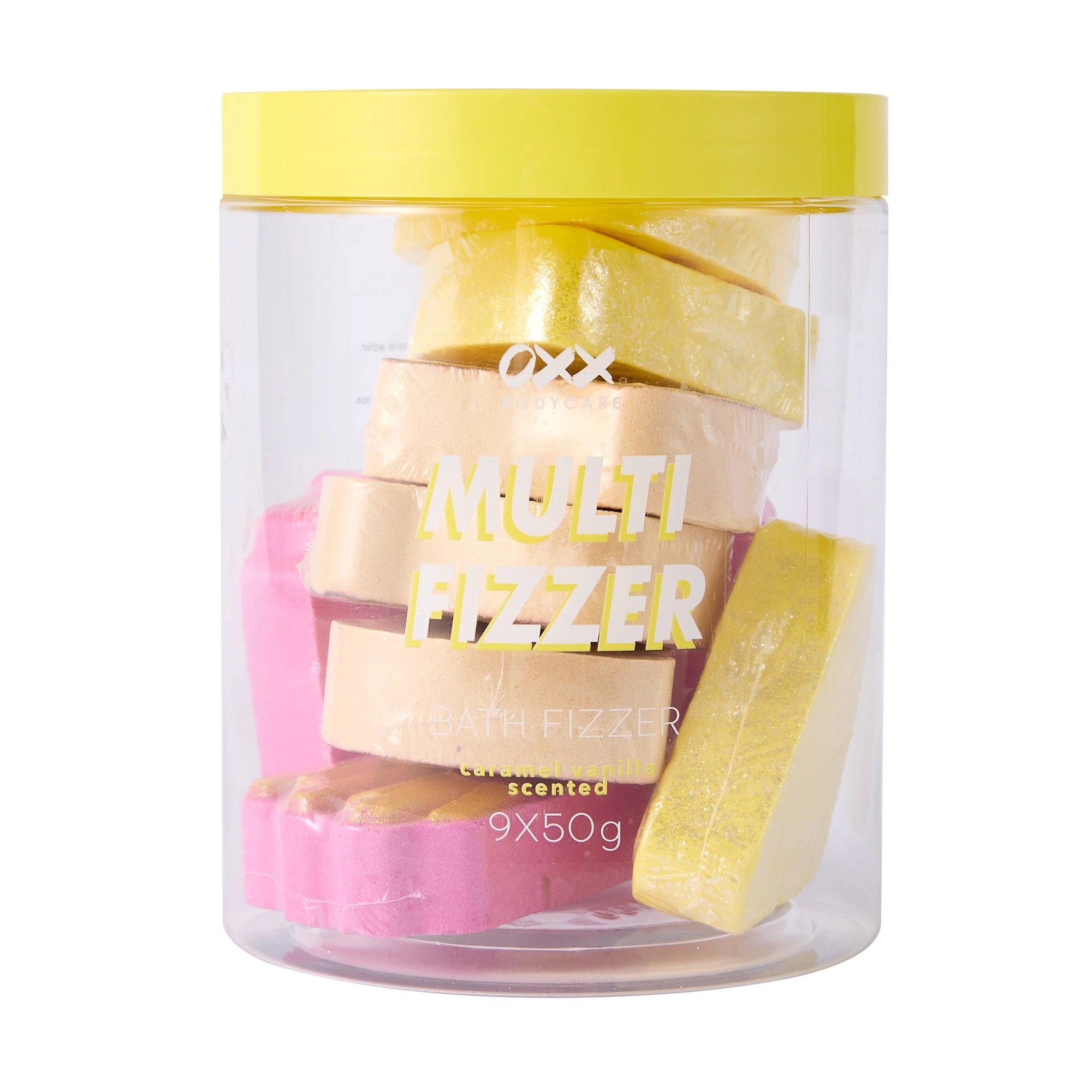 1 OXX Bodycare 9 Piece Multi Bath Fizzers - Caramel Vanilla Scented, 1 of 5