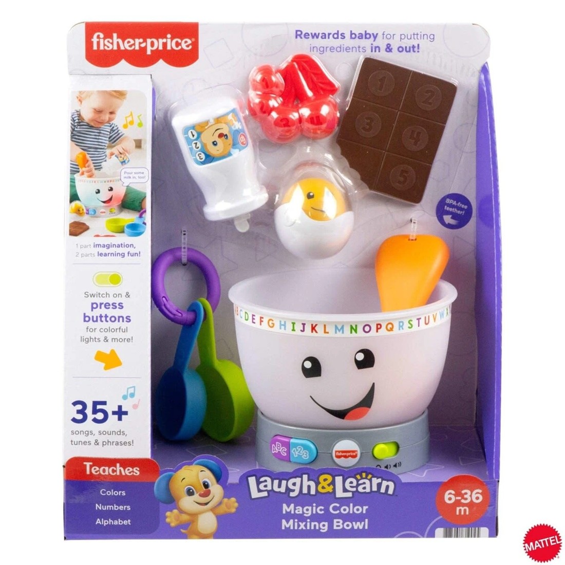 1 Fisher-Price Laugh and Learn Magic Color Mixing Bowl, 1 of 6