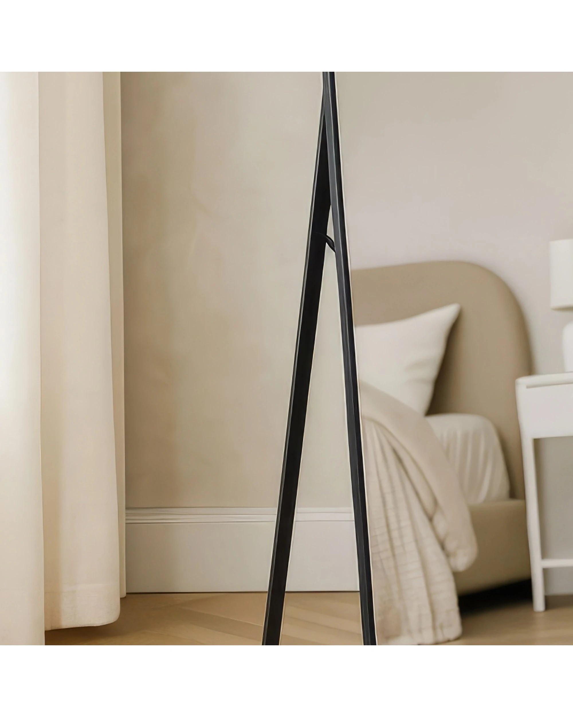 7 Urban Style Standing Mirror Full Length Contemporary Decor 150cm - Black, 7 of 9
