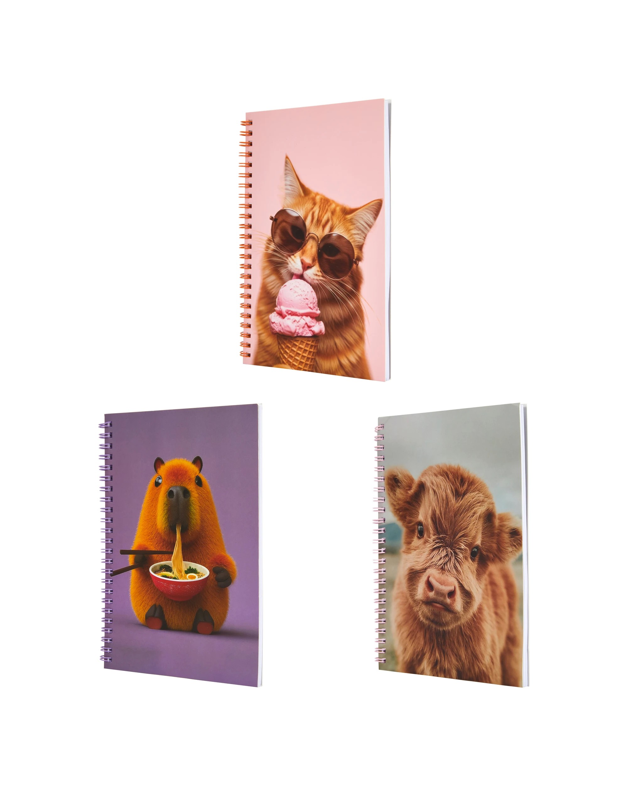 3 A5 Notebook Animals 80gsm 120 Pages - Assorted, 3 of 4