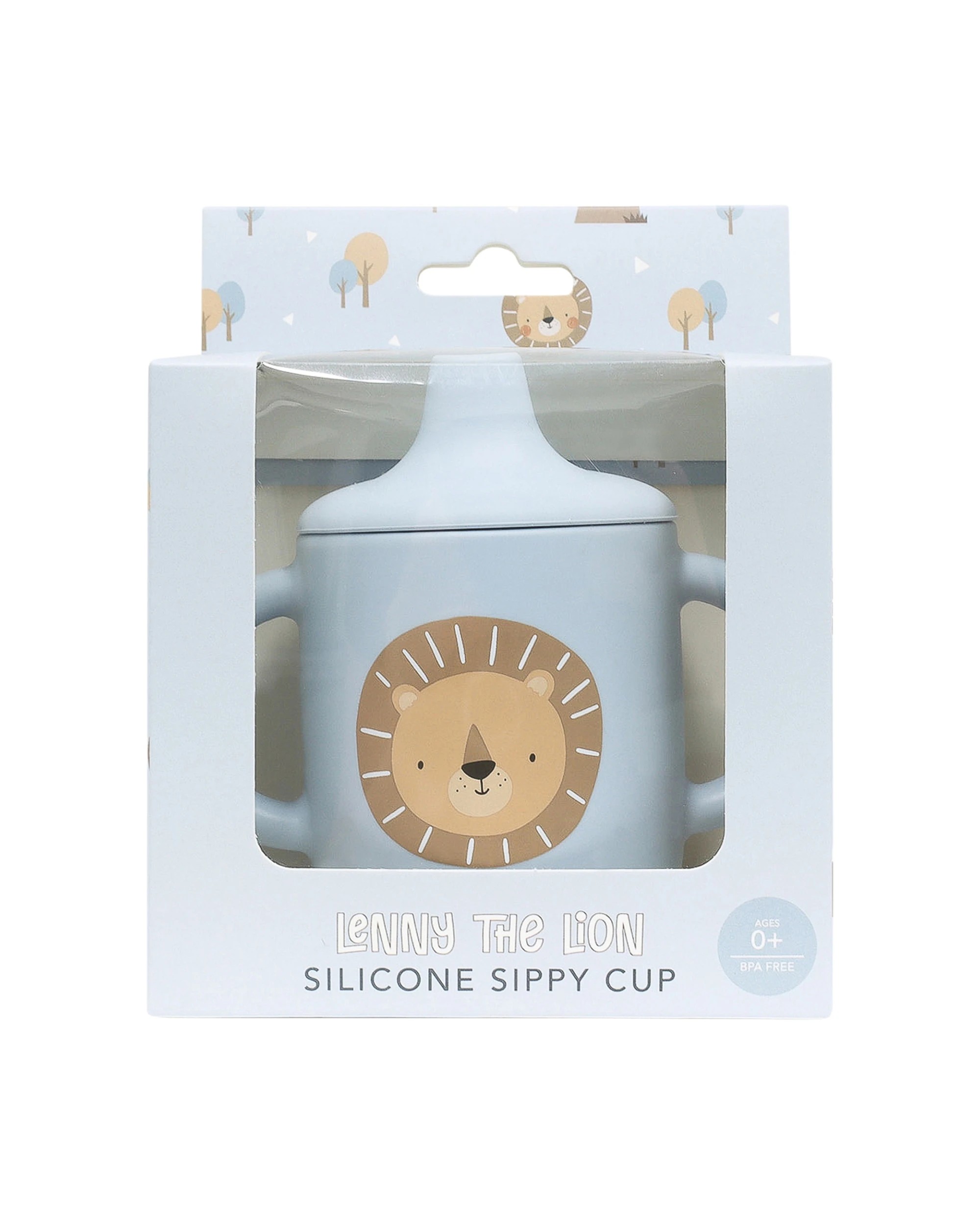 2 Splosh Baby Lion Silicone Sippy Cup With Handles Dishwasher Safe 0 Years - Blue, 2 of 3