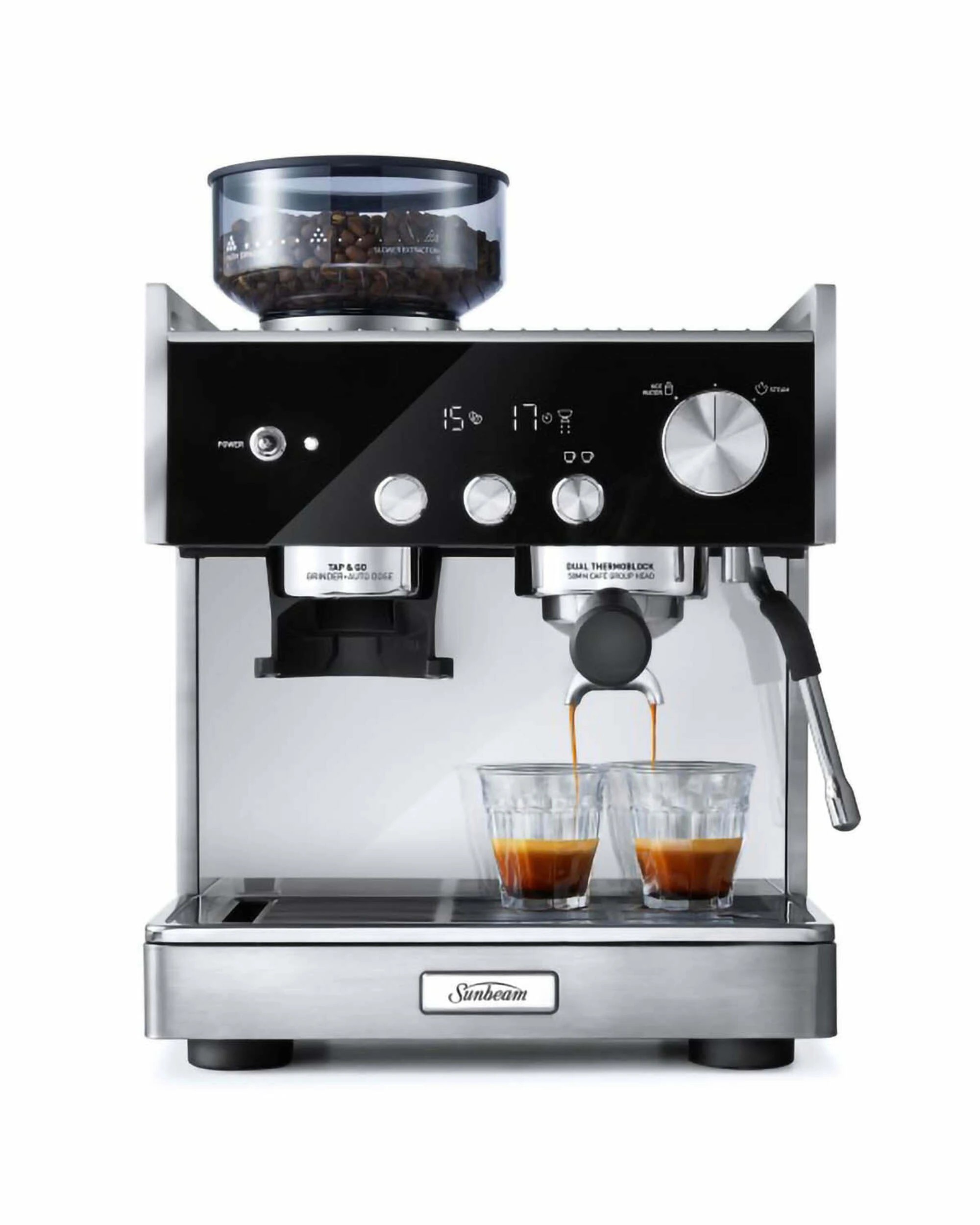 2 Sunbeam Origins Dual Espresso Coffee Machine - SILVER, 2 of 2