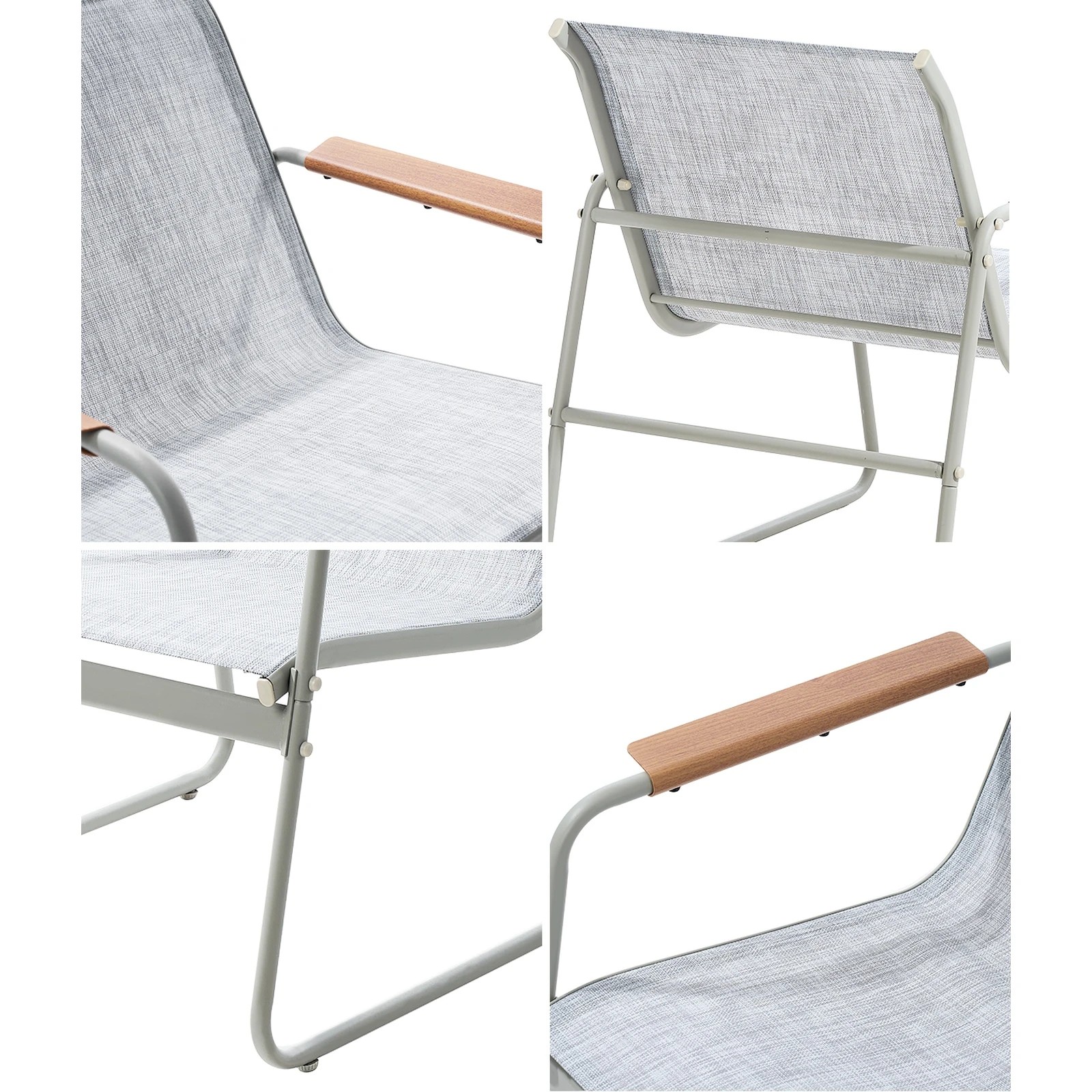 5 Livsip 2PCS Outdoor Armchair Patio Chairs Textilene Garden Furniture - Multi, 5 of 9