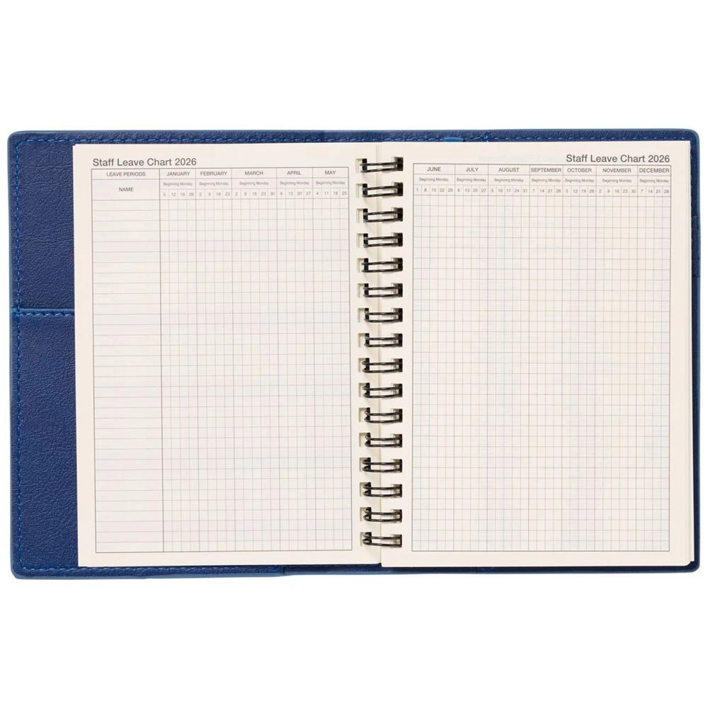 5 J.Burrows A6 Week to View 2026 2Tone Diary Spiral Navy, 5 of 7
