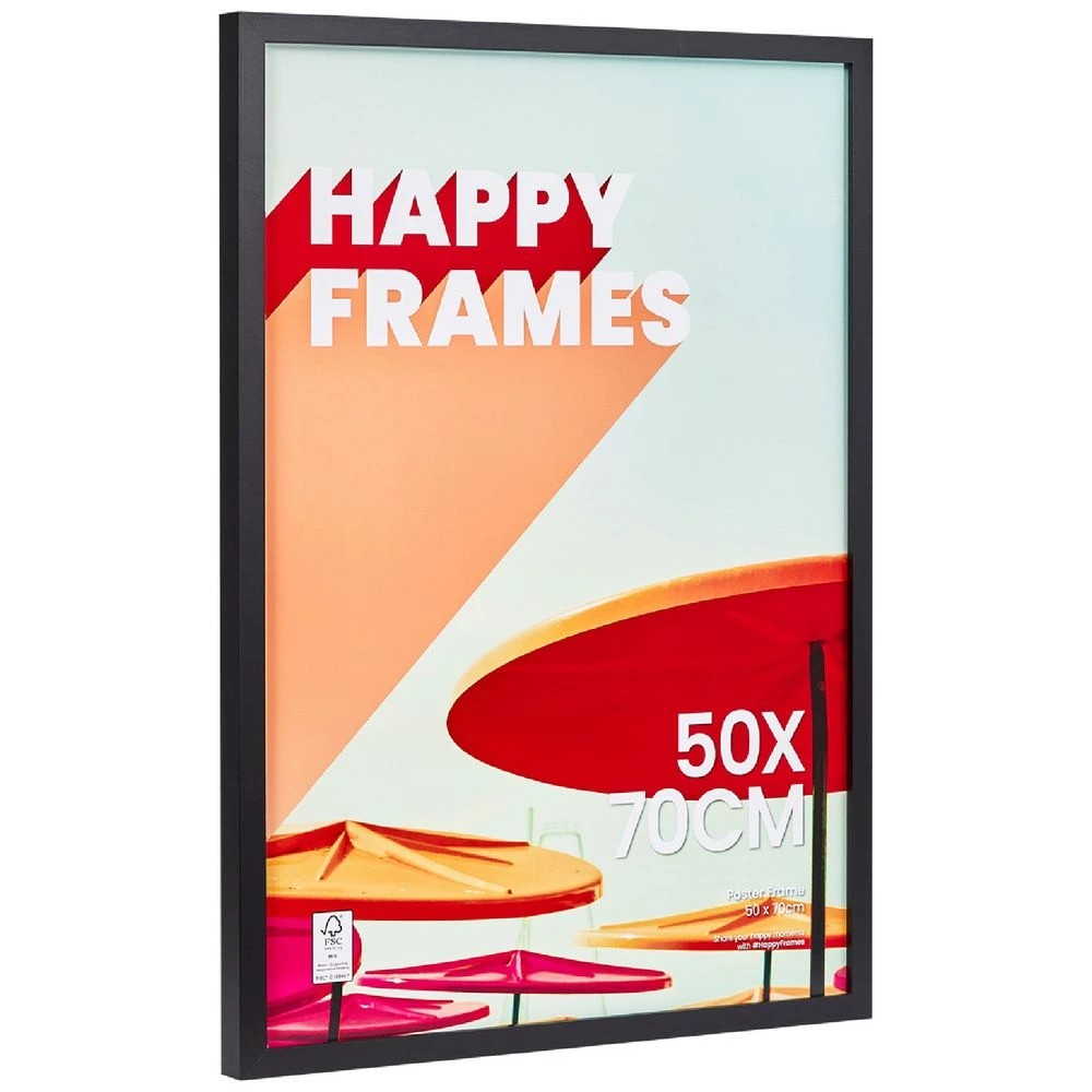 2 Happy Frames 50 x 70CM Poster Frame Black, 2 of 4