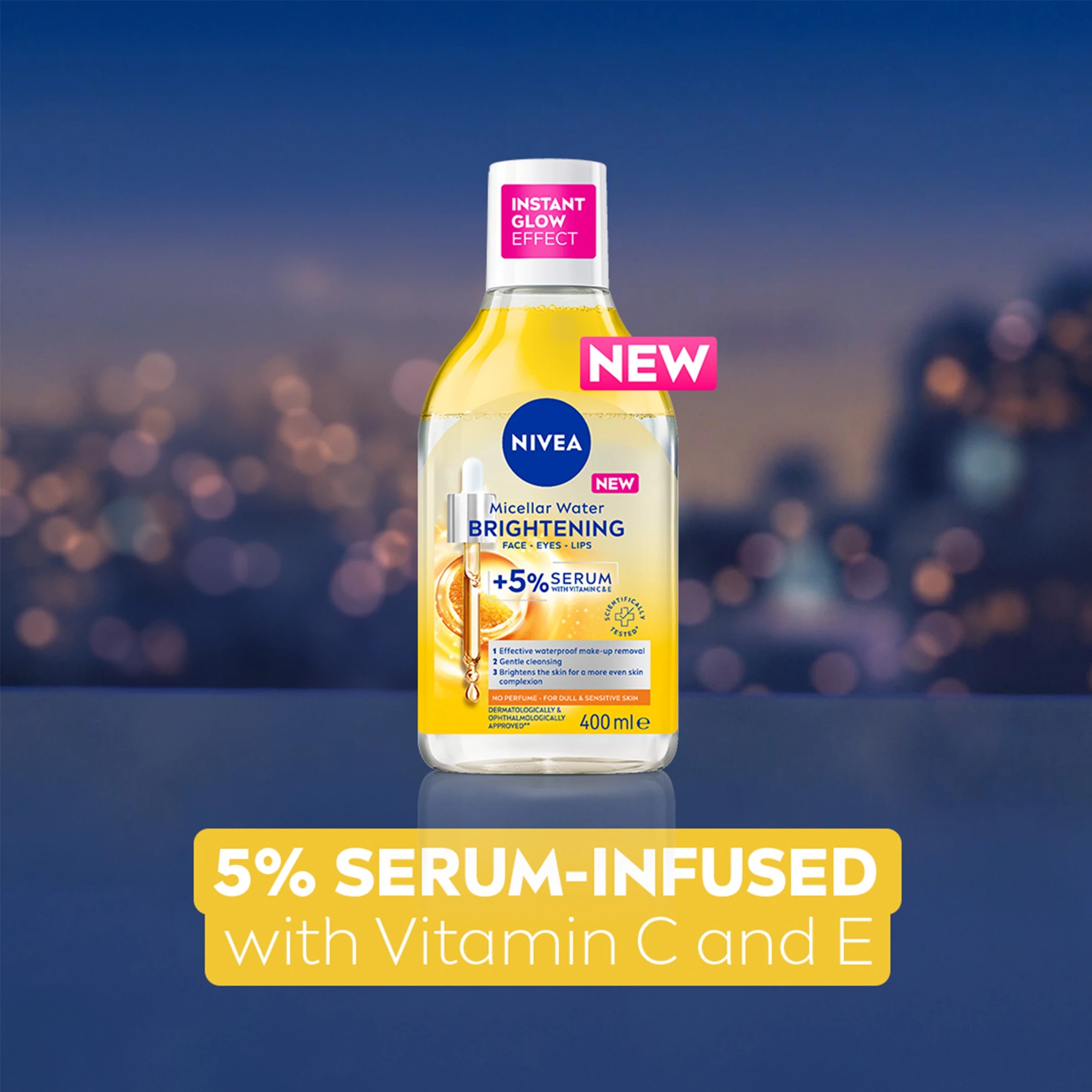 3 Nivea Brightening Micellar Water 400ml - 5% Serum with Vitamin E and C and Amino Acid Complex, 3 of 7