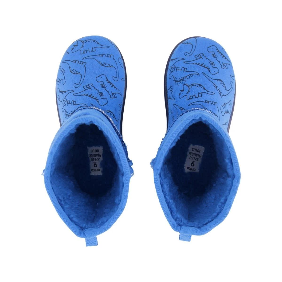 4 Junior Light Up Slipper Boots Dino Blue, 4 of 6