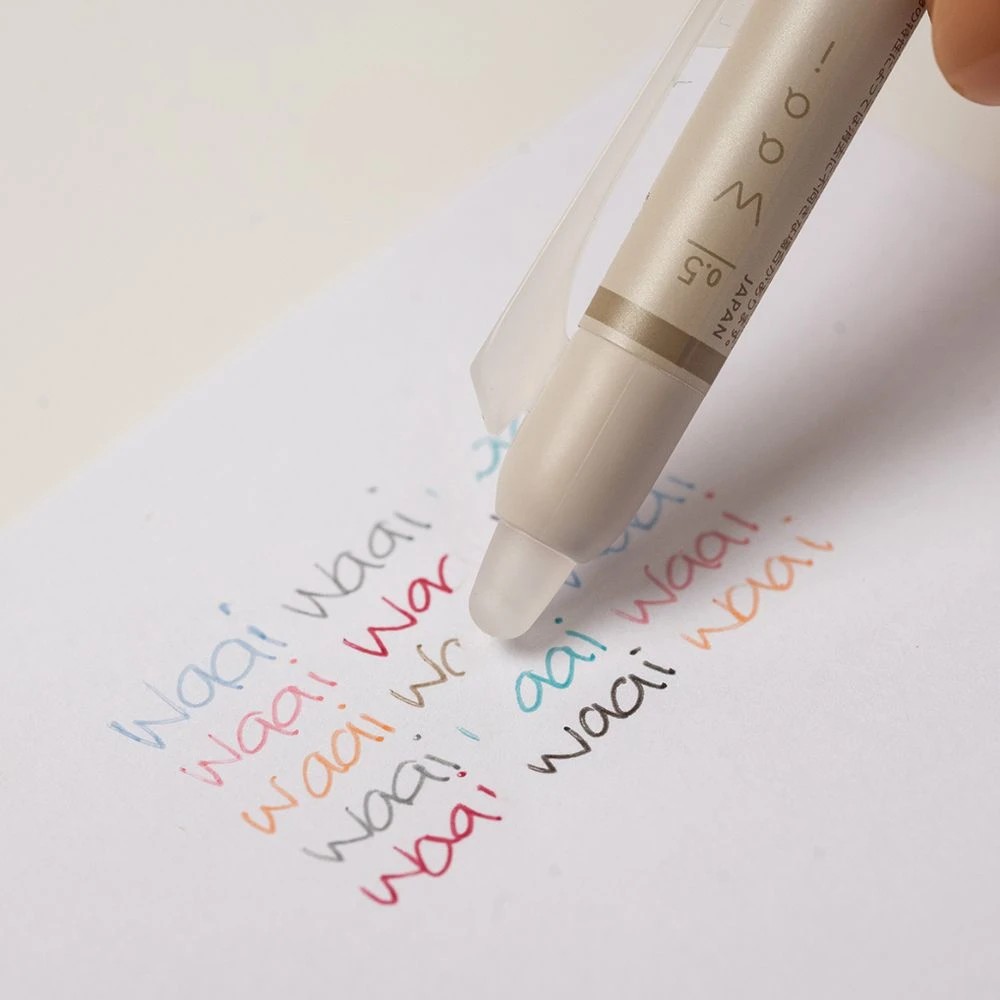 4 PILOT FriXion Waai Erasable Gel Pen 0.5mm Pastel Sand Beige, 4 of 6