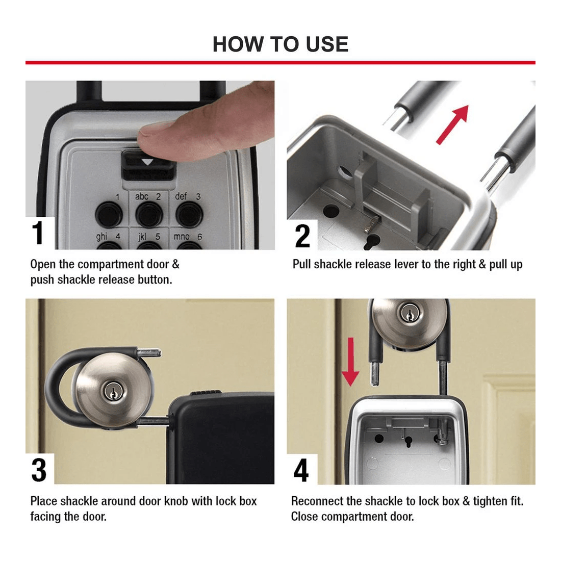 5 Master Lock Portable Combination Lock Key Safe, 5 of 10