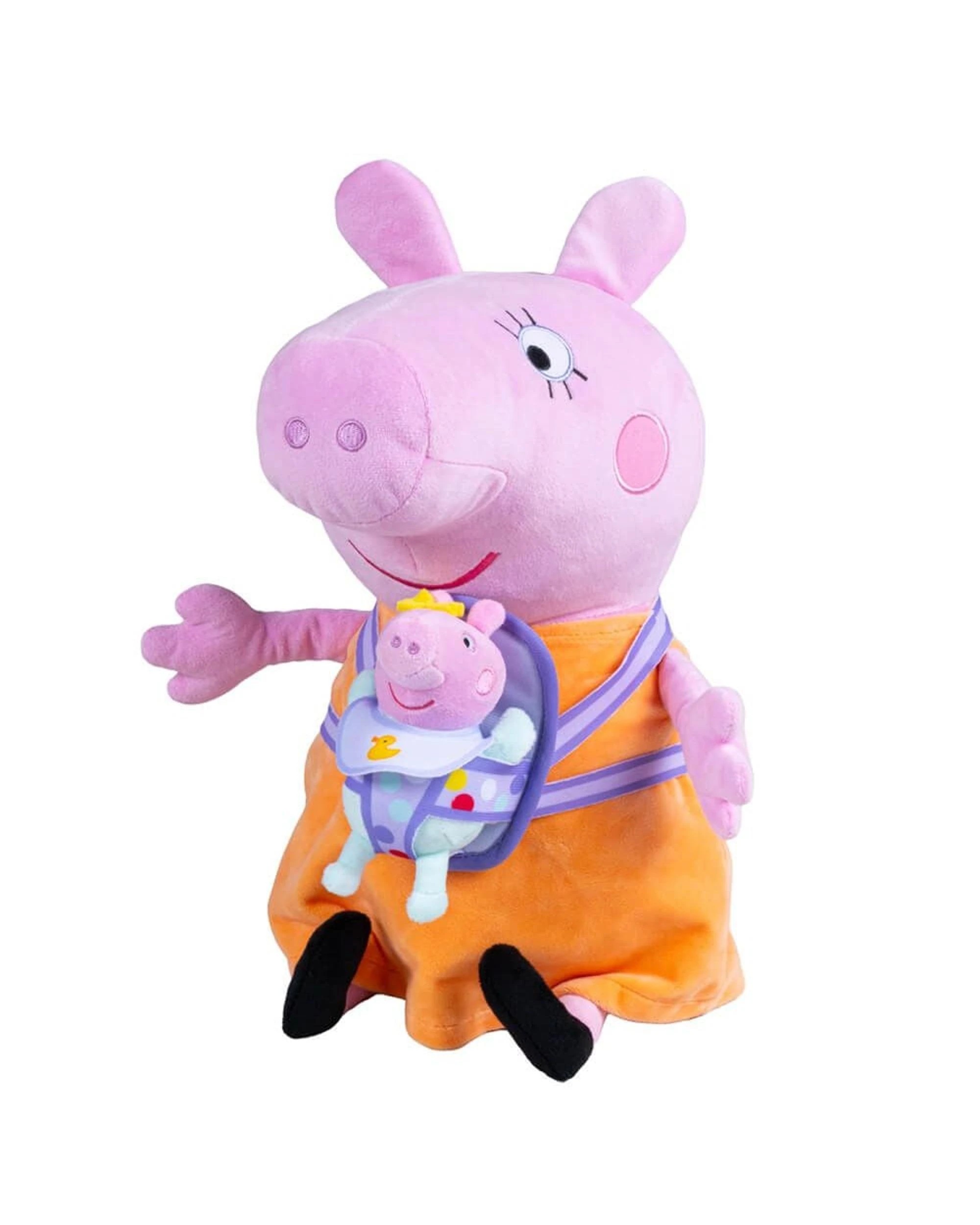 1 Peppa Pig Mummy Pig with Evie 37cm Plush, 1 of 1