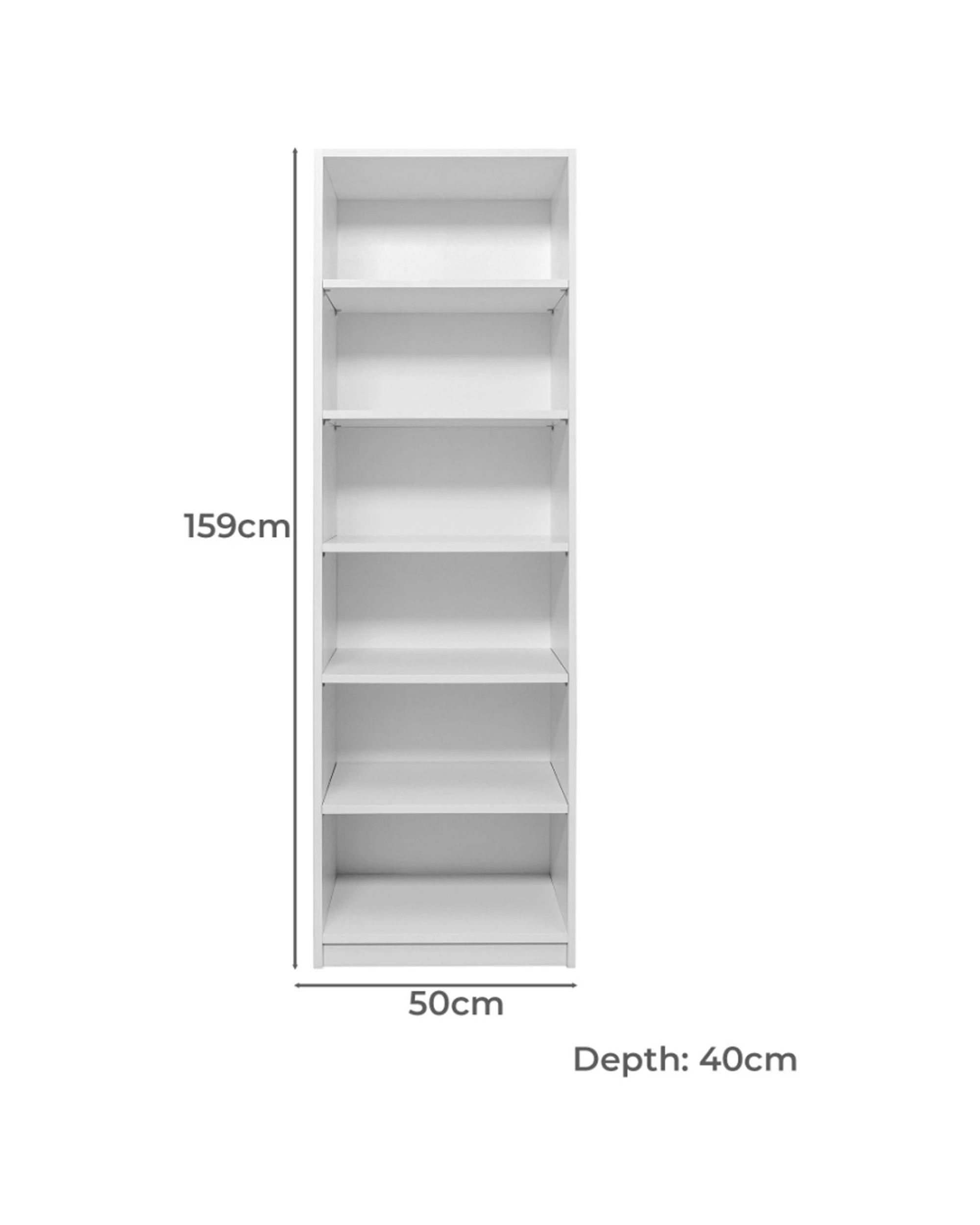 3 European Cabinetry Geneva Built In Wardrobe 6 Shelf Module - White, 3 of 3