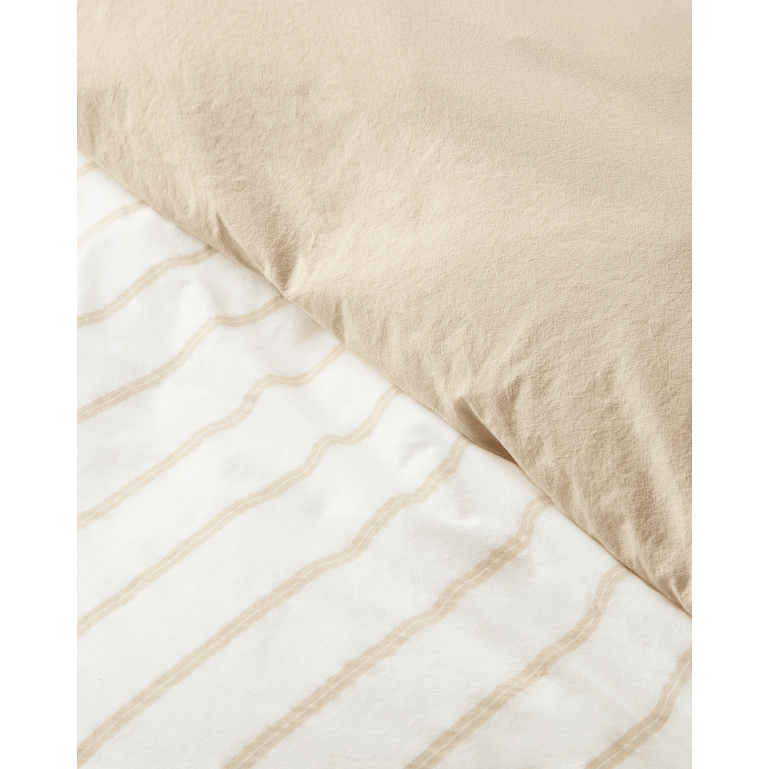5 Arlo Stonewash Stripe Quilt Cover Set
 - King Bed
 - Natural, 5 of 5