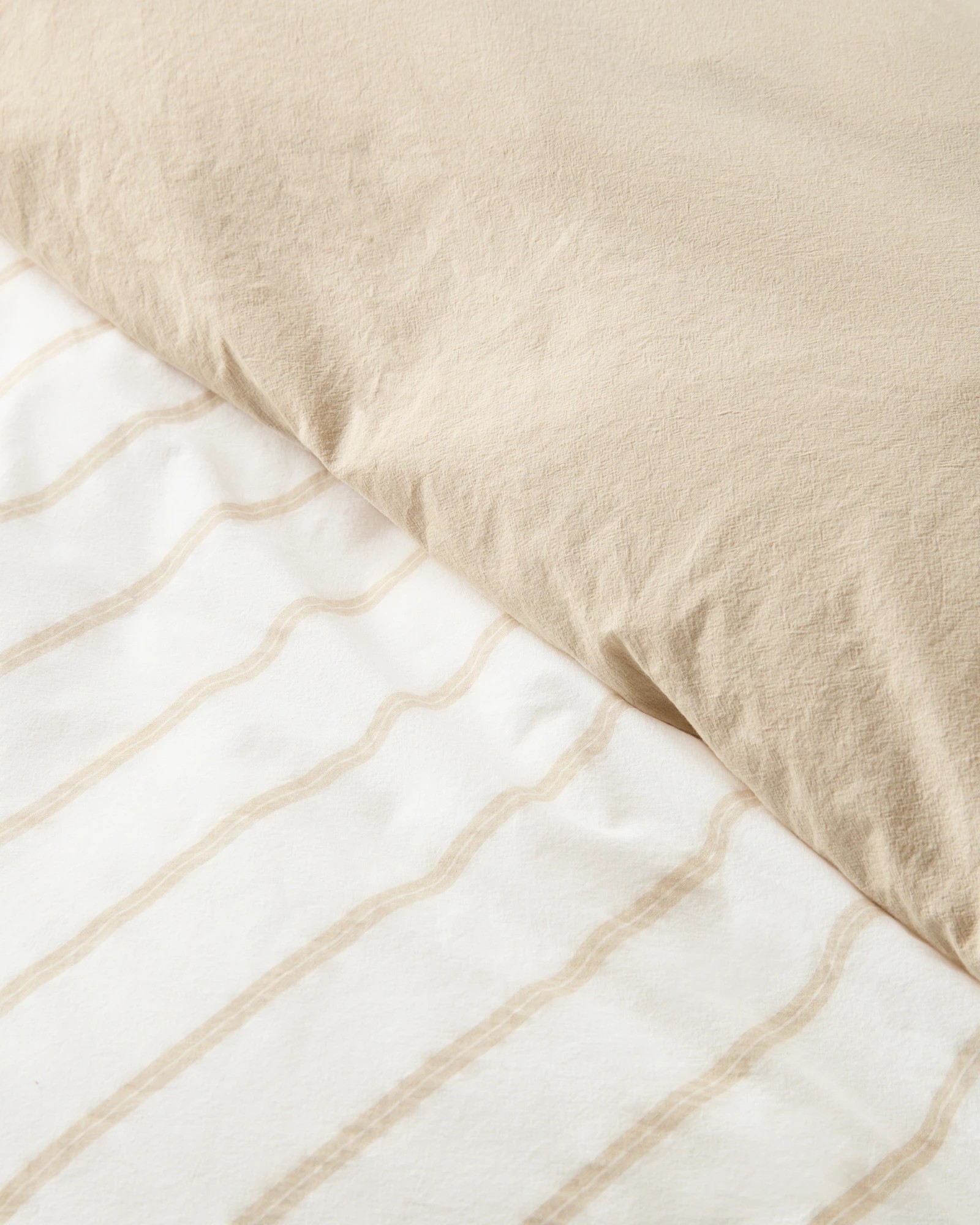 5 Arlo Stonewash Stripe Quilt Cover Set - Super King Bed - Natural, 5 of 5