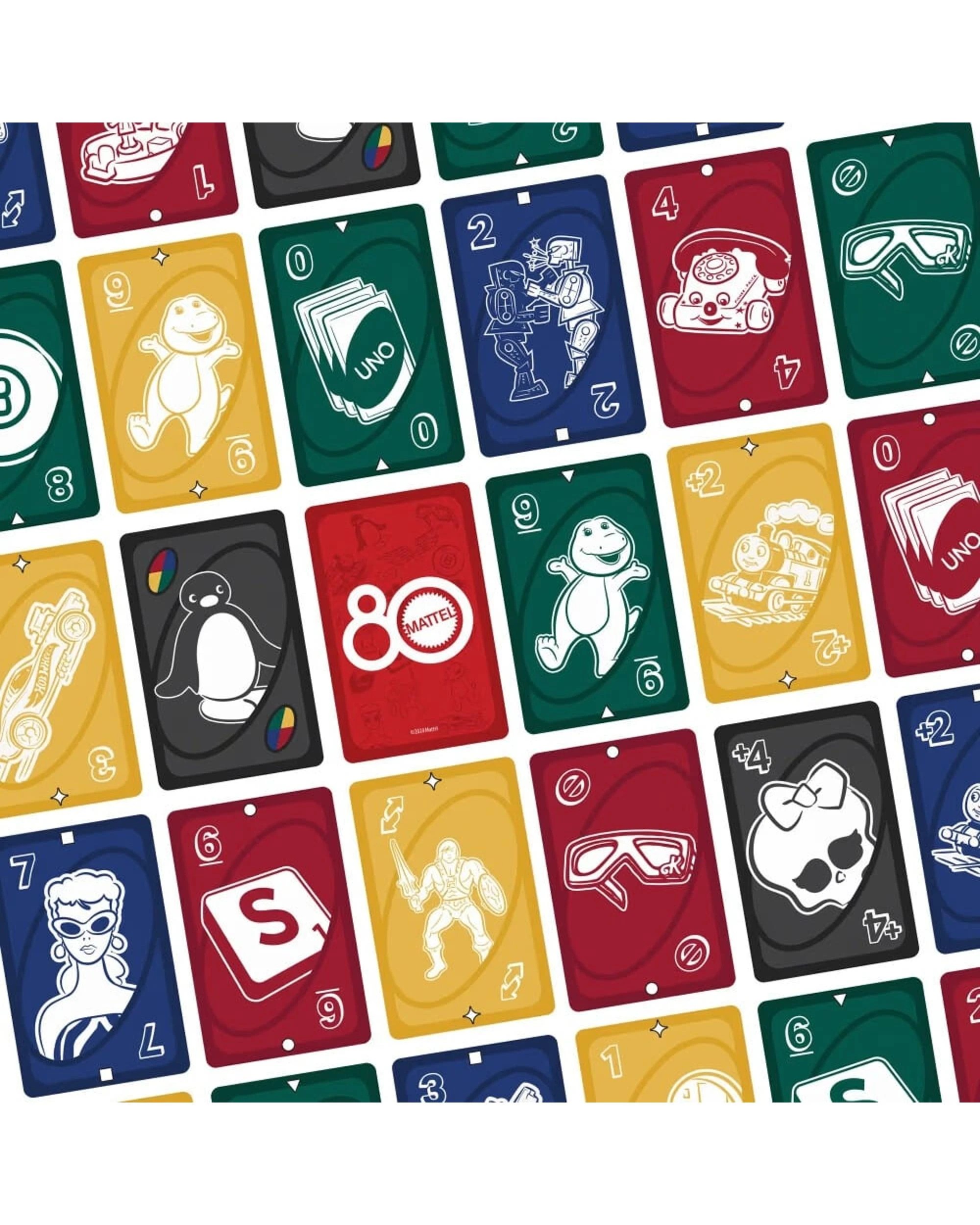 5 UNO Mattel 80th Anniversary Ruby Red Card Game, 5 of 6