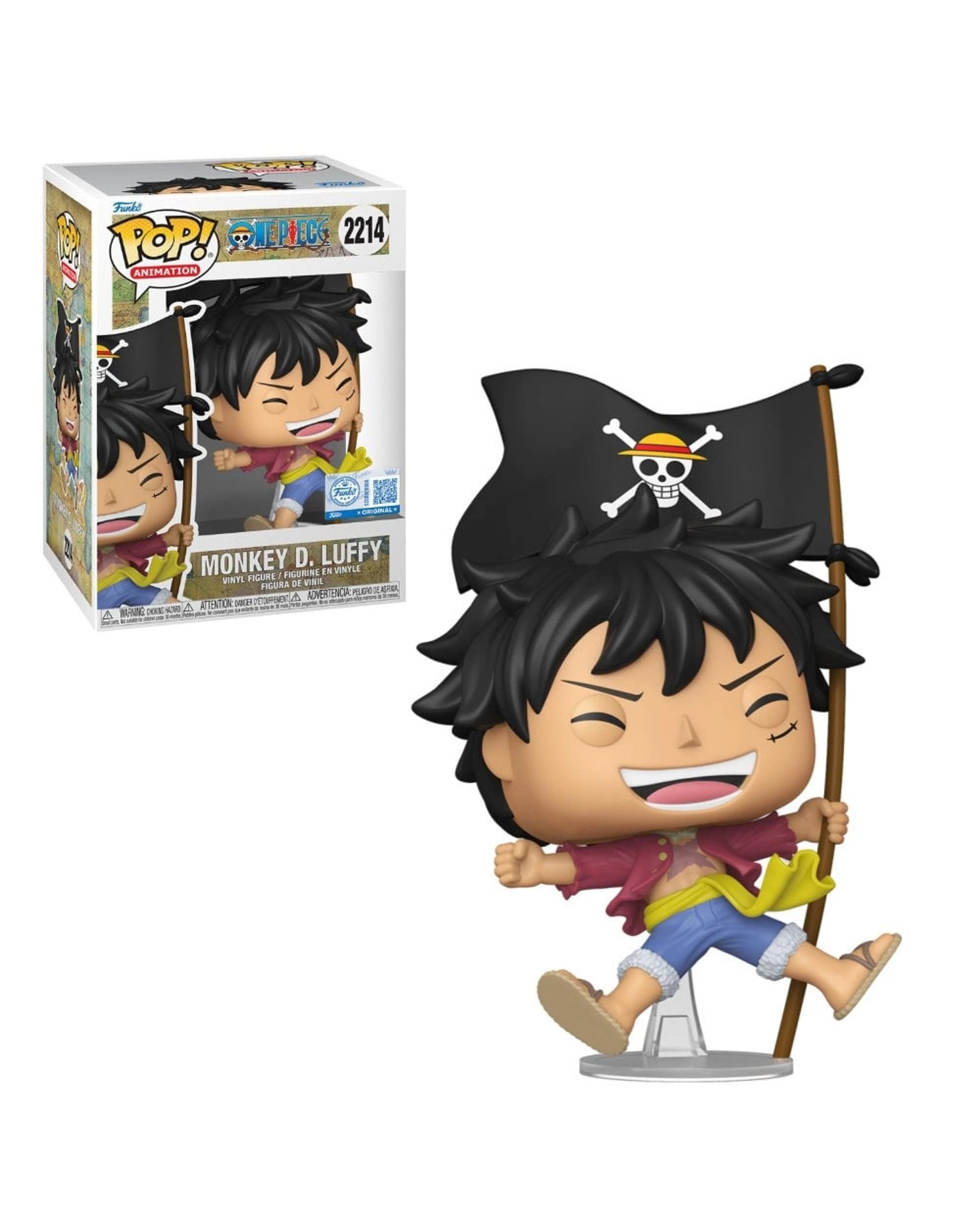 1 One Piece Monkey D. Luffy with Flag Funko POP! Vinyl, 1 of 3