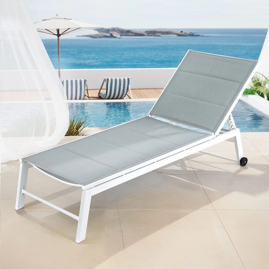 3 Gardeon Sun Lounger
 - white, 3 of 3