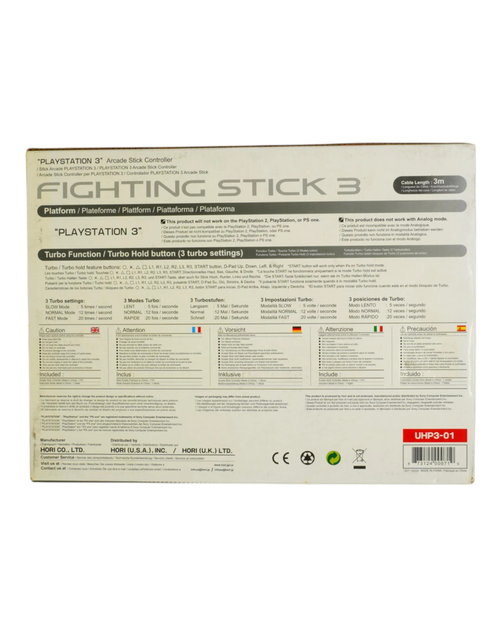 8 HORI FS3 Fighting Stick 3 Arcade Fighting Stick for PS3, 8 of 10