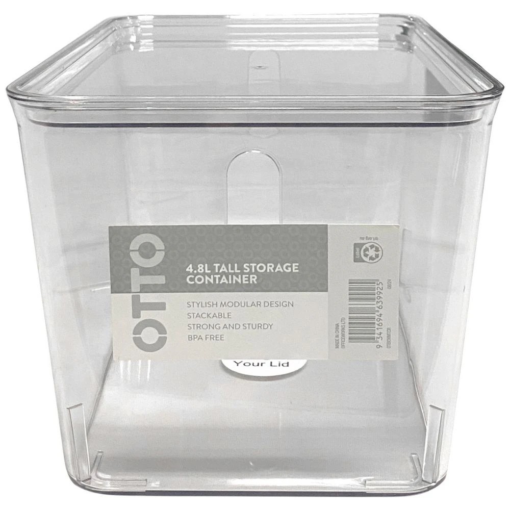 1 Otto 4.8L PET Modular Basket Medium Tall Clear, 1 of 2