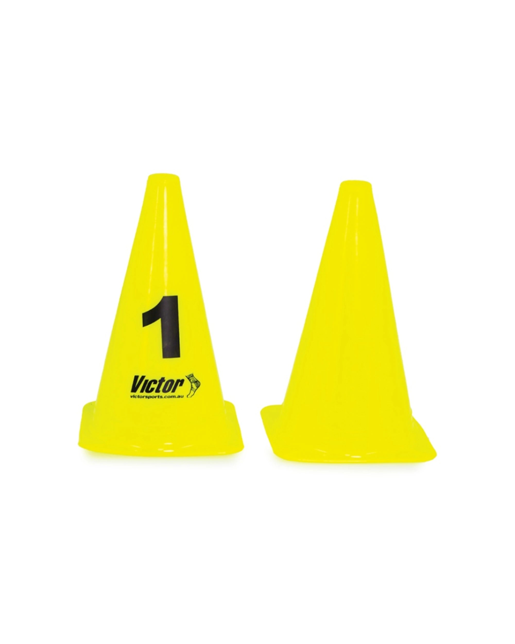 2 Victor Sports 10pc Witches Hats Numbered 0-9 PVC Cones High Set 23cm - Yellow, 2 of 5