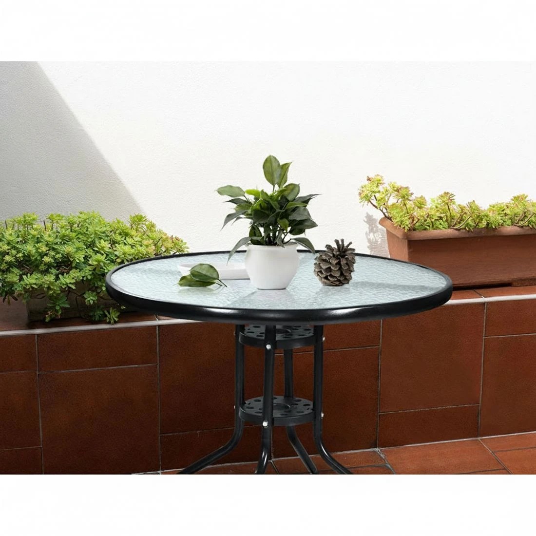4 Gardeon 3PC Bistro Set Outdoor Furniture Rattan Table Chairs Cushion Patio - Black, 4 of 5