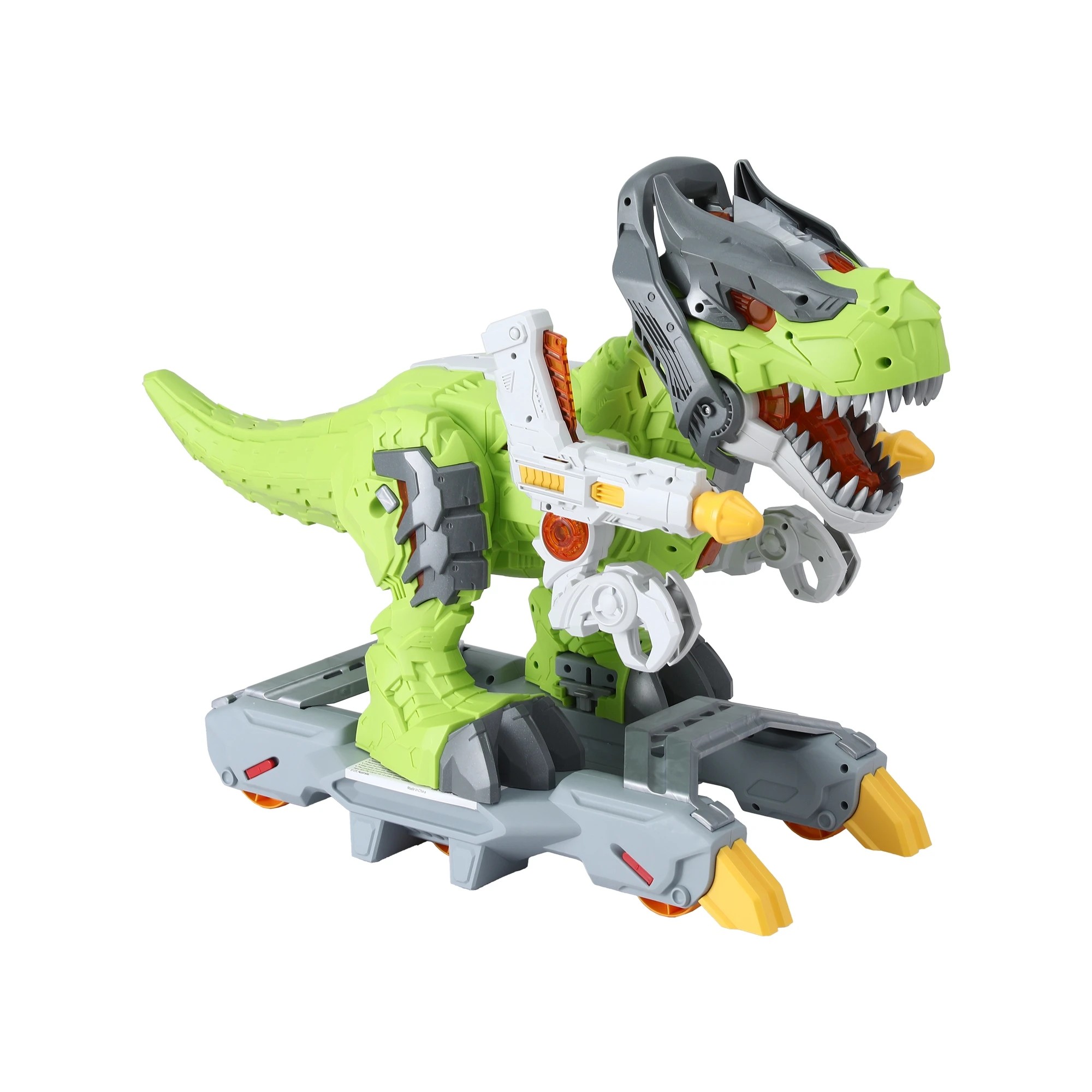 1 Keezi Kids Dinosaur Ride On Push Car Toy with Spray Function Indoor Outdoor Toys Children Gift - Green, 1 of 4