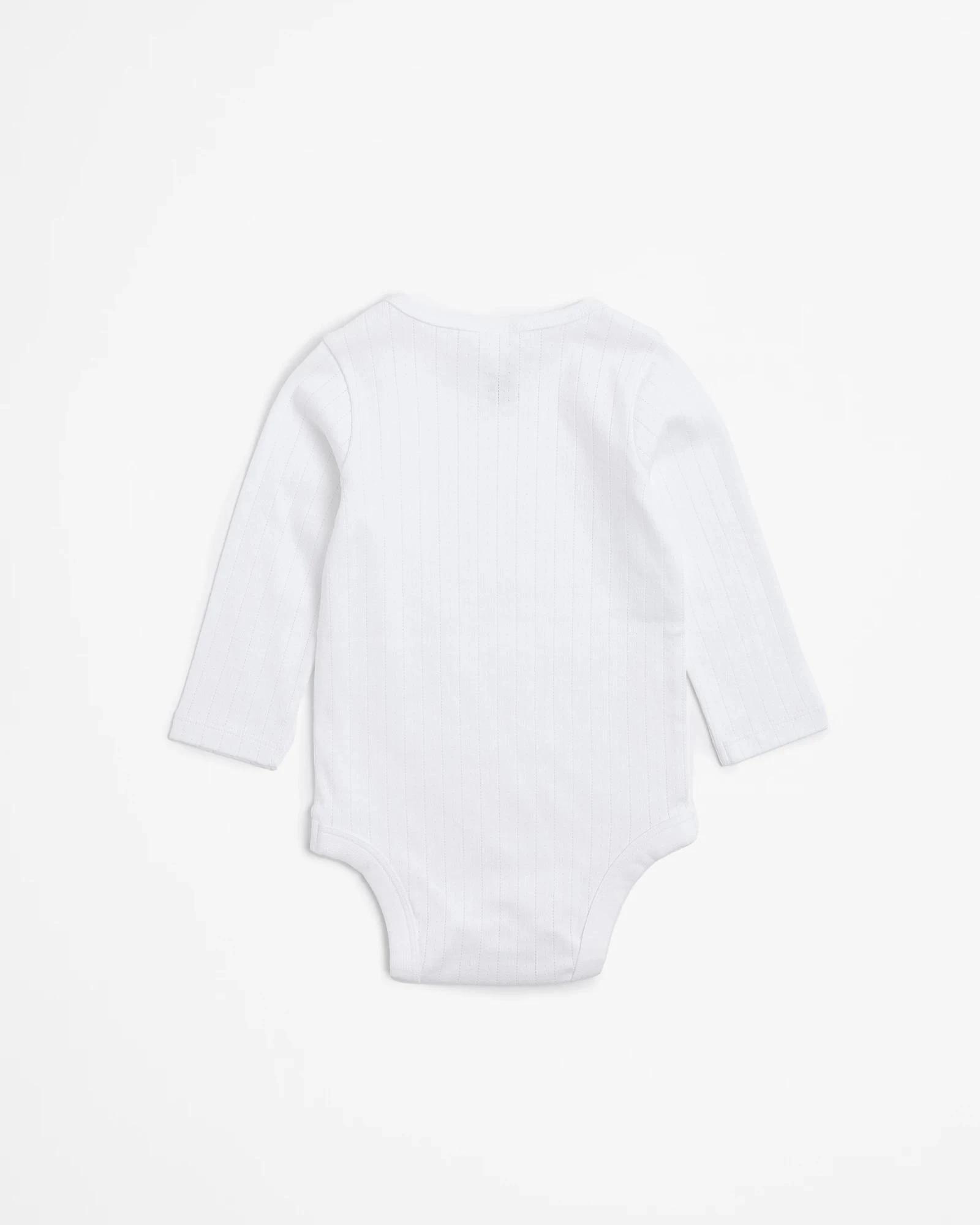 3 Target Baby Organic Cotton Pointelle Bodysuit WHITE, 3 of 3